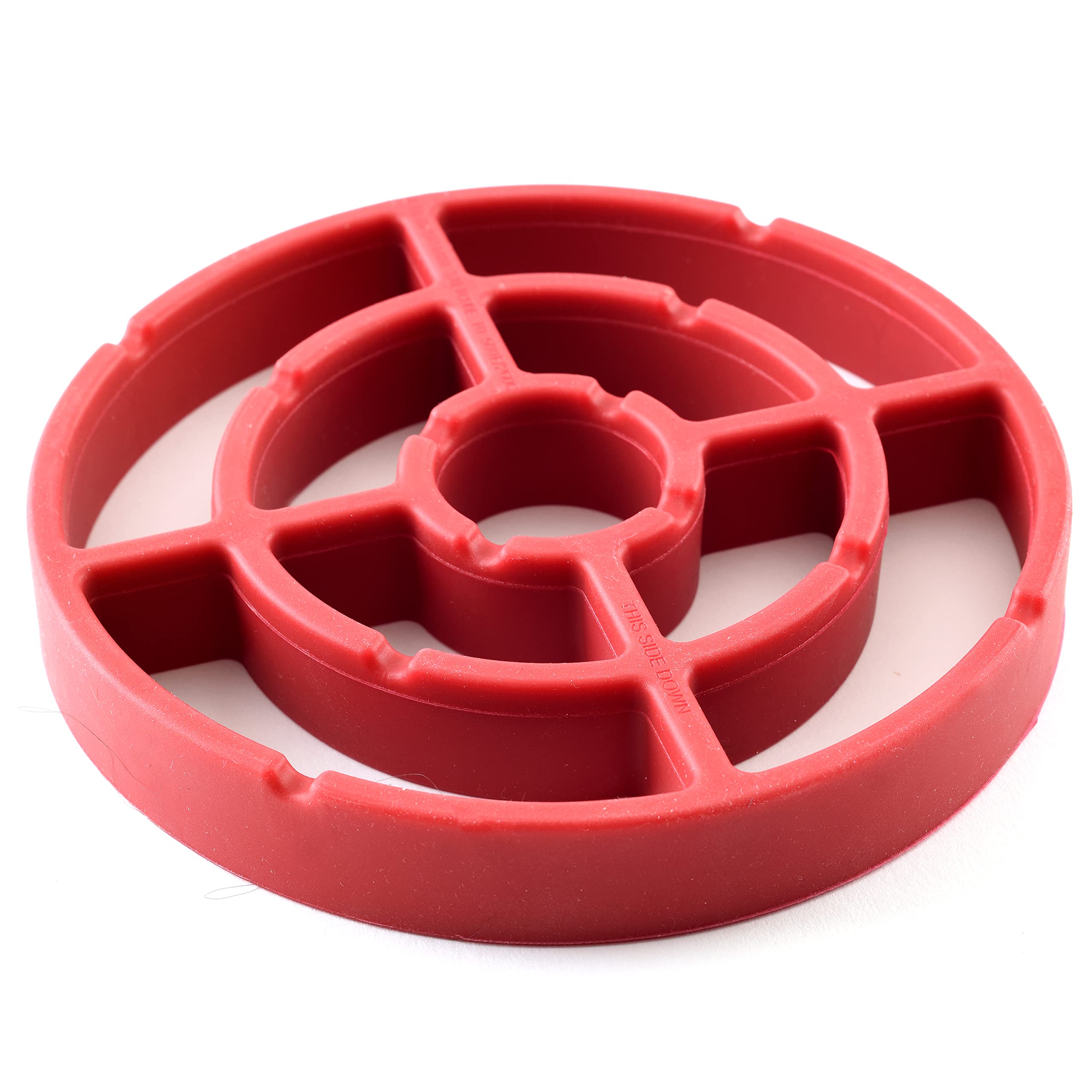 Norpro 392 Round Silicone Roast Rack, Red, 7''