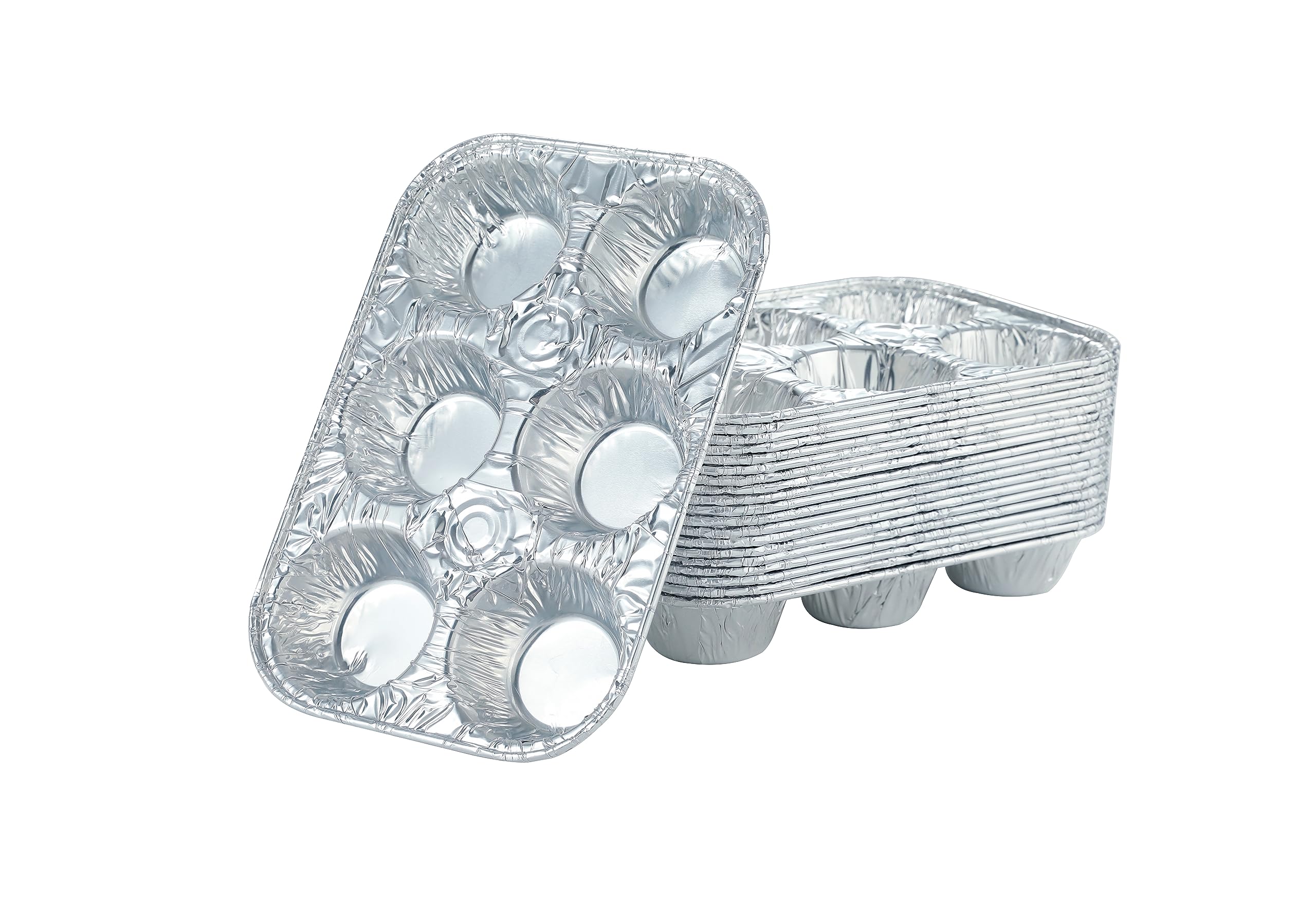 Waytiffer (10Pack Muffin Pan | 6-Cup Cupcake Aluminum Pans Favorite Muffin Tin Size For Baking Cupcakes Muffins And Mini Pies -