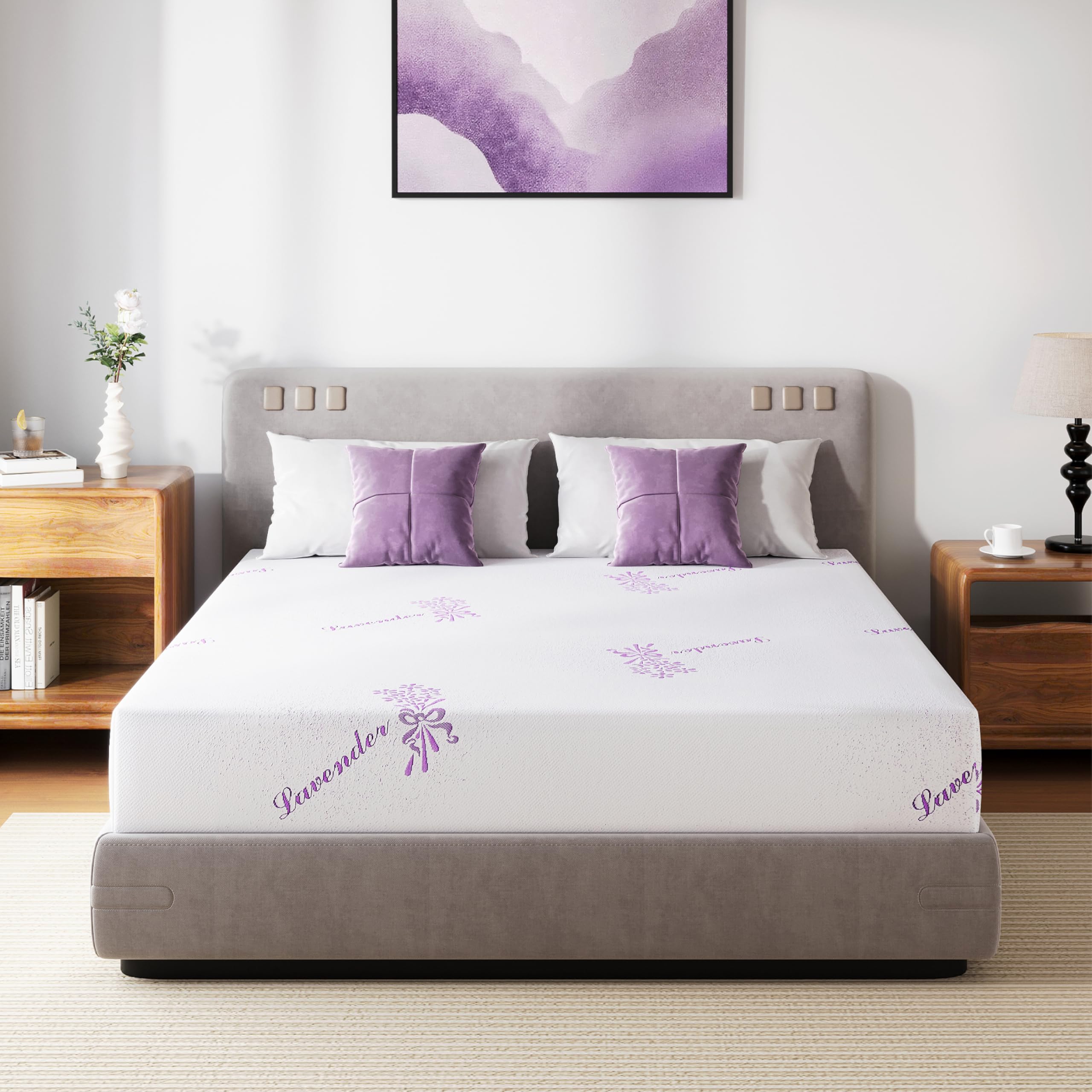 EGOHOME 10 Inch Twin Size Mattress, Medium Memory Foam Infused with Green Tea Gel, Pressure Relief, Body-Adapting Comfort, Bed i