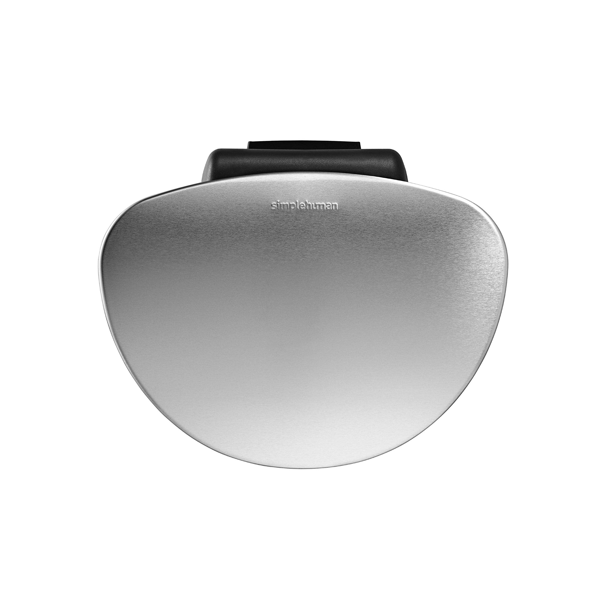 Simplehuman 10 Liter / 2.6 Gallon Small Semi-Round Bathroom Step Trash Can, Brushed Stainless Steel