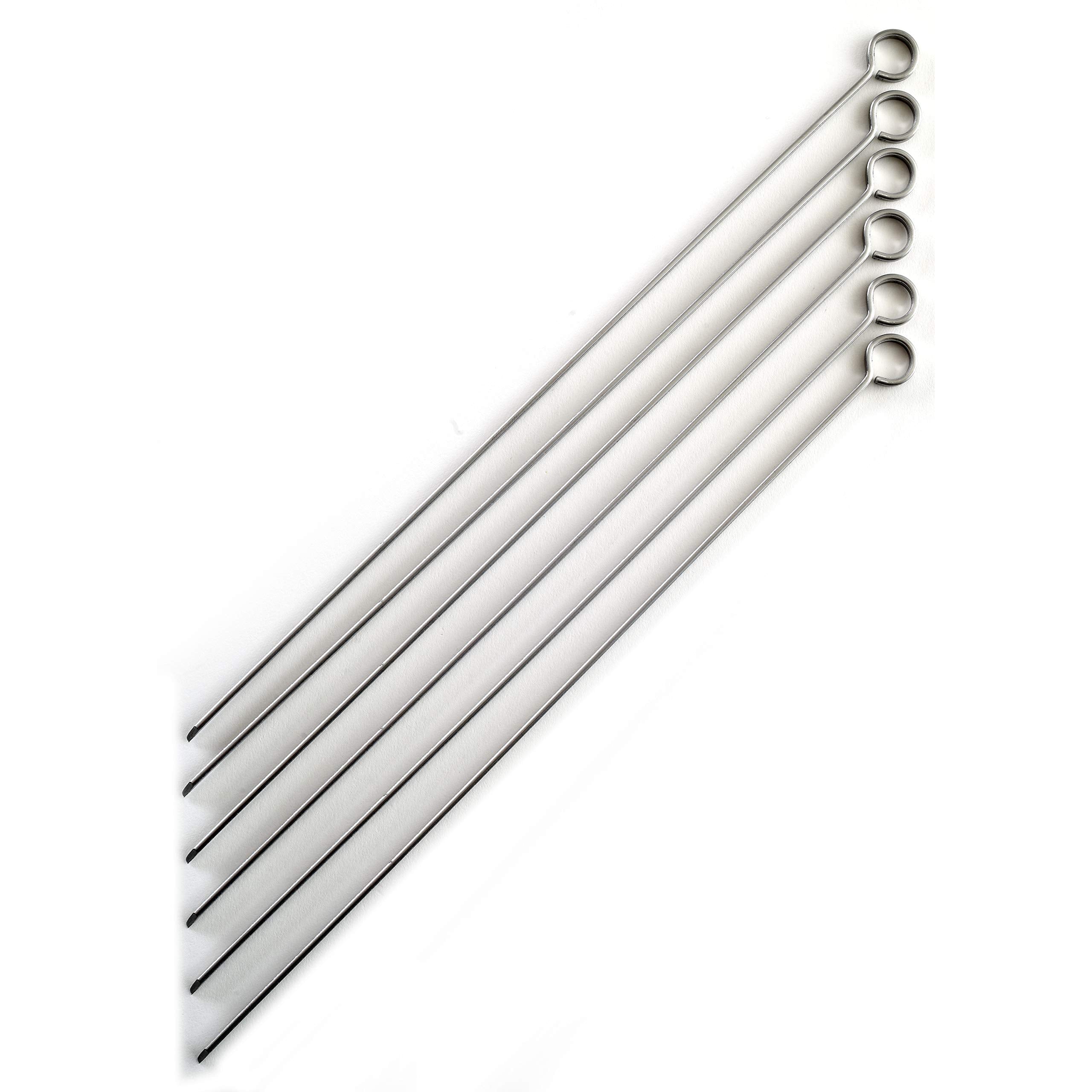 Norpro 14-Inch Stainless Steel Skewers, Set Of 6, Silver