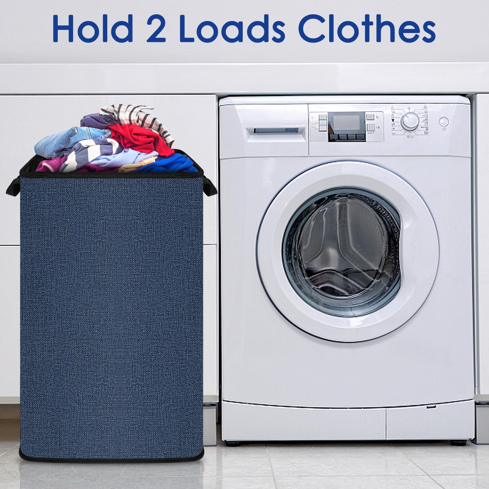 Snigjat 80 L Large Laundry Hamper, Tall Laundry Hamper With Sturdy Handles, Hampers For Laundry, Rectangular Dirty Clothes Hampe