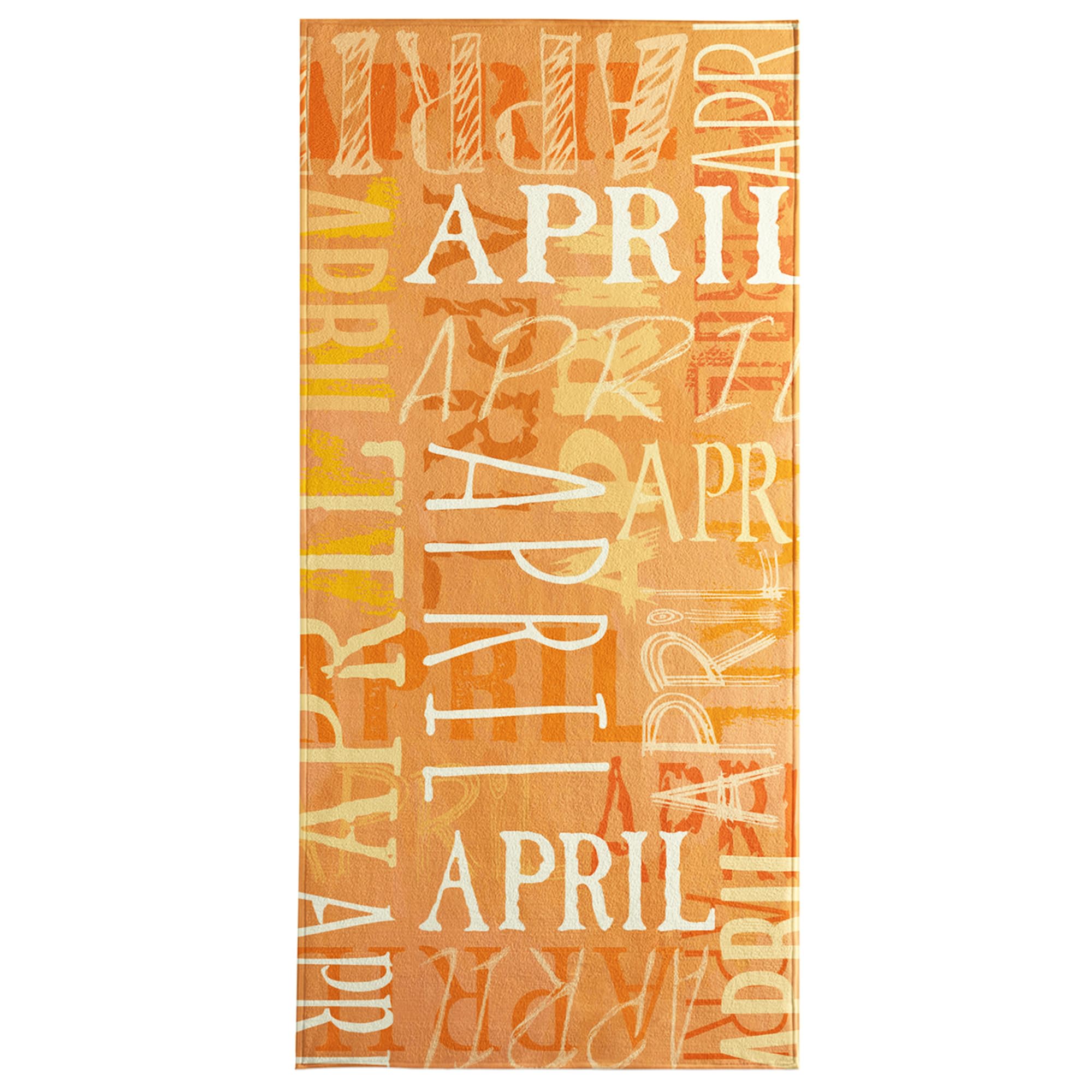 Let'S Make Memories Personalized Beach Towel - Custom Cotton/Poly Blend Pool Towel - Tangerine - Personalize With Your Name - Ov