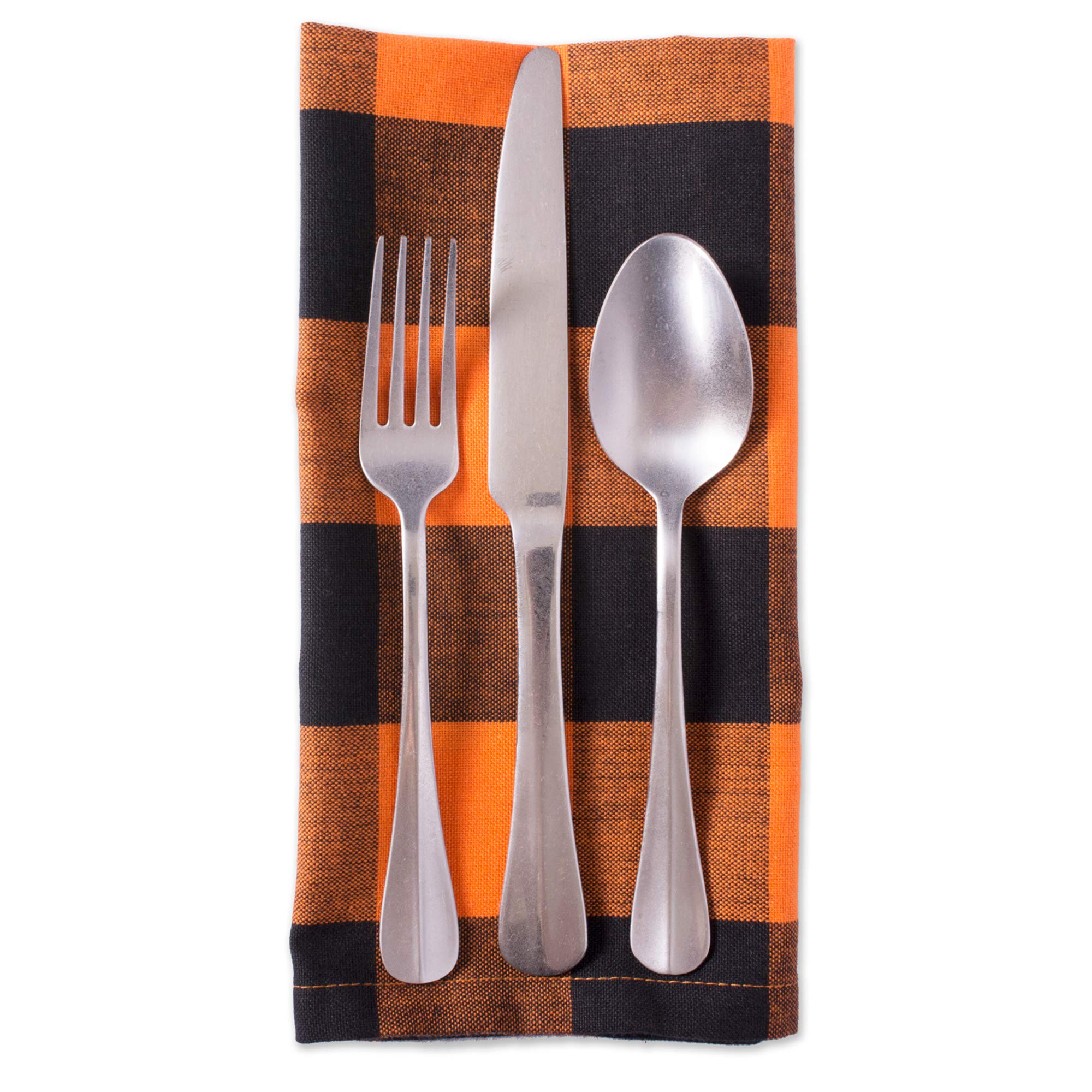 DII Orange Buffalo Check Napkin (Set of 6)
