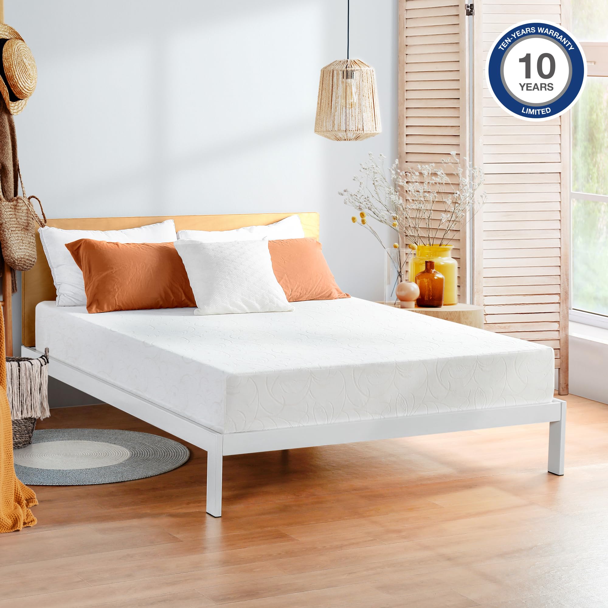Primasleep Full Mattress, 7 Inch Deluxe Gel Memory Foam Mattress, Gel Infused For Comfort And Pressure Relief, Certipur-Us Certi