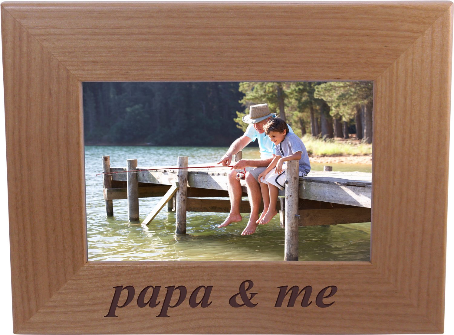 Papa & Me - 4x6 Inch Wood Picture Frame - Great Gift for Fathers Day, Birthday for Dad, Grandpa, Grandfather, Papa, Husband