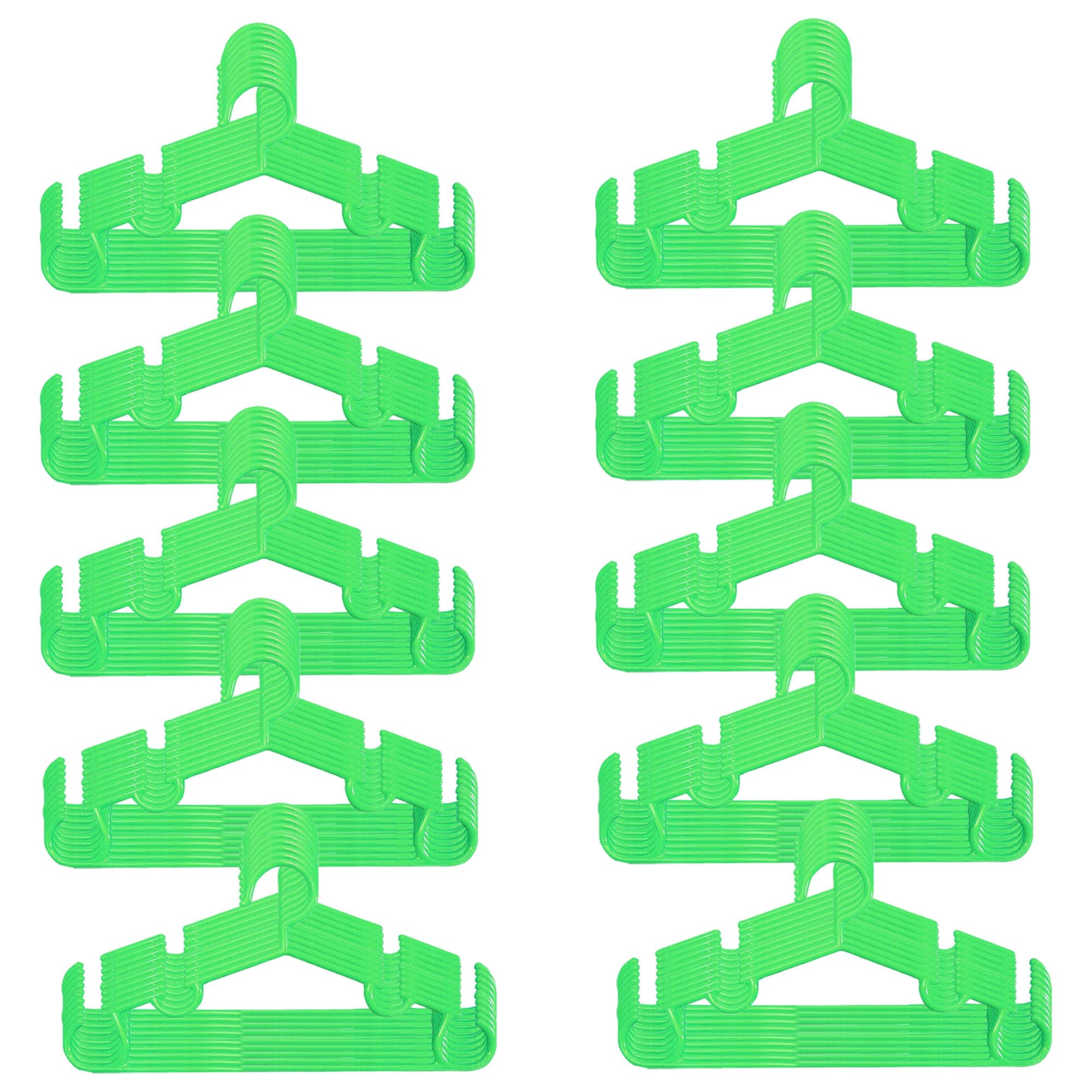 Heart Home Pack Of 100 Kids Hangers For Clothes | Small Hangers For Wardrobe | Baby Cloth Hanger | Mizano Plastic Hangers | Gree