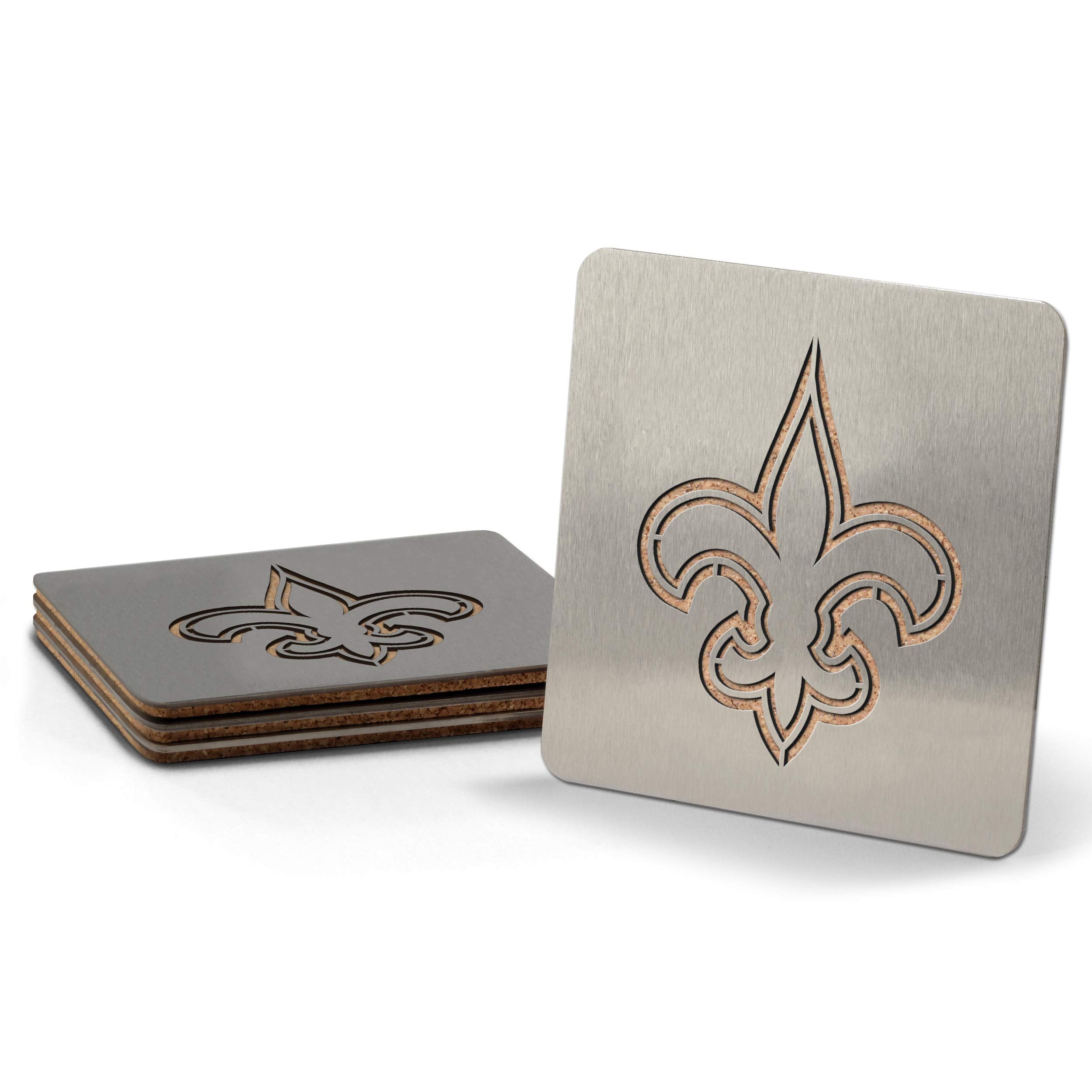 YouTheFan NFL New Orleans Saints Boasters, 4-Piece Coaster Set