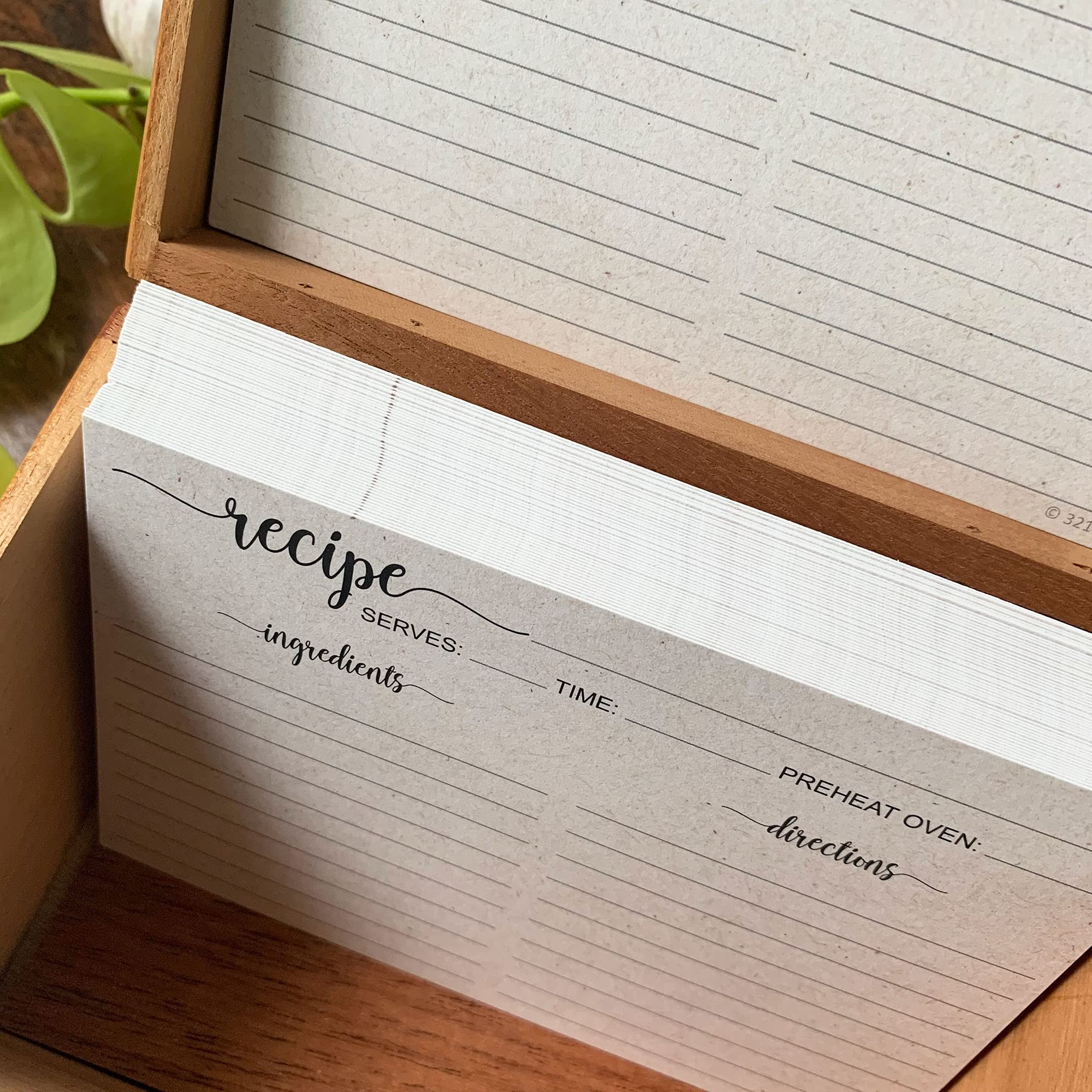 321Done Small Rustic Recipe Cards (Set Of 50) 3 X 5 Minimalist Kraft Tan - Thick Luxury Double-Sided - Made In Usa