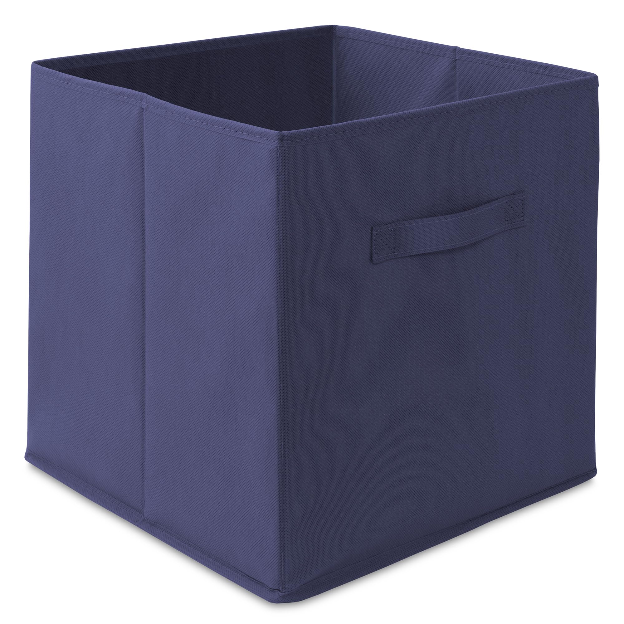 Casafield Set Of 6 Collapsible Fabric Cube Storage Bins, Navy Blue - 13'' Foldable Cloth Baskets For Shelves, Cubby Organizers &