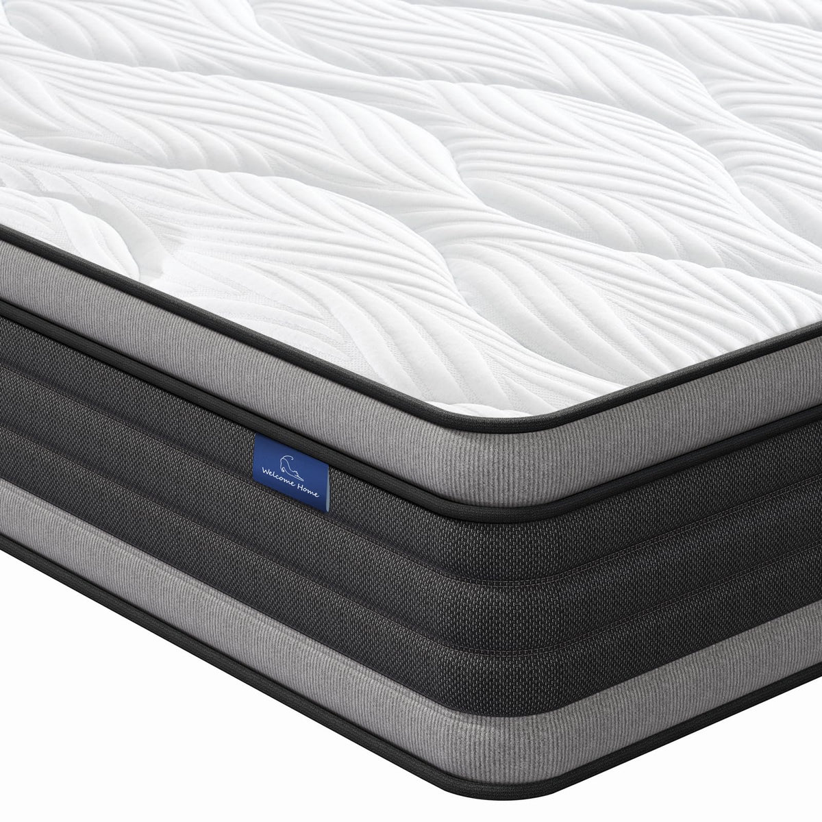 Vesgantti King Mattress, 12 Inch Hybrid King Size Mattress In A Box, Memory Foam And Individually Pocket Spring, Innerspring Mat