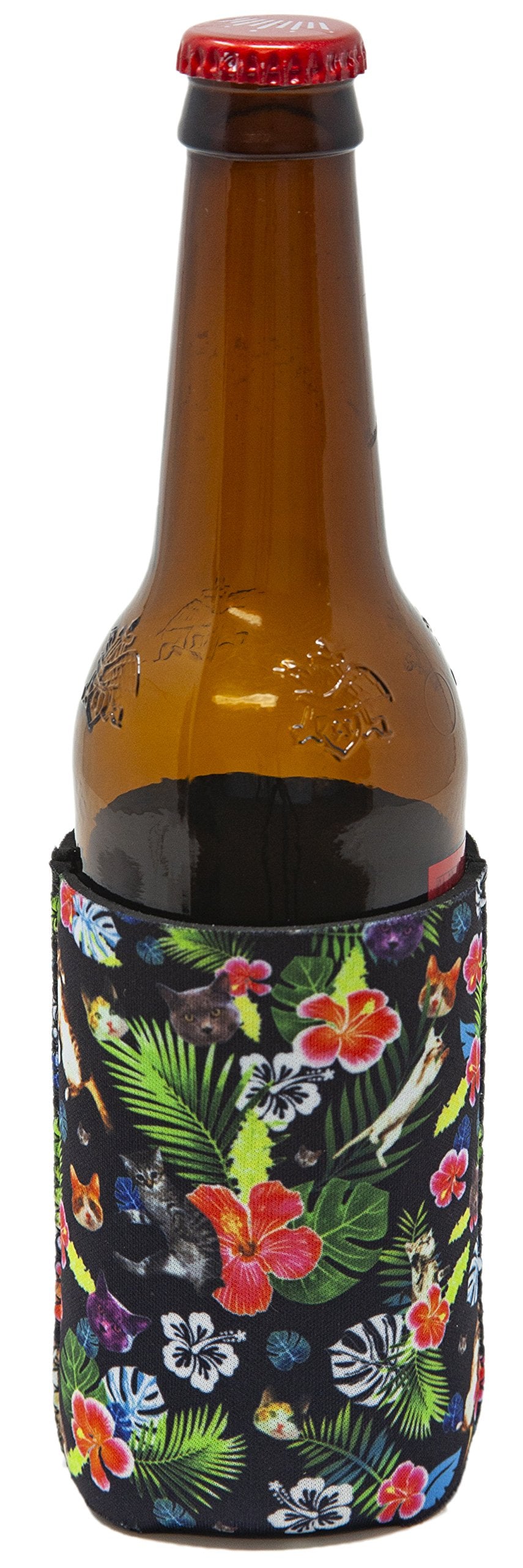Funny Guy Mugs Hawaiian Cat Collapsible Neoprene Can Coolie - Drink Cooler