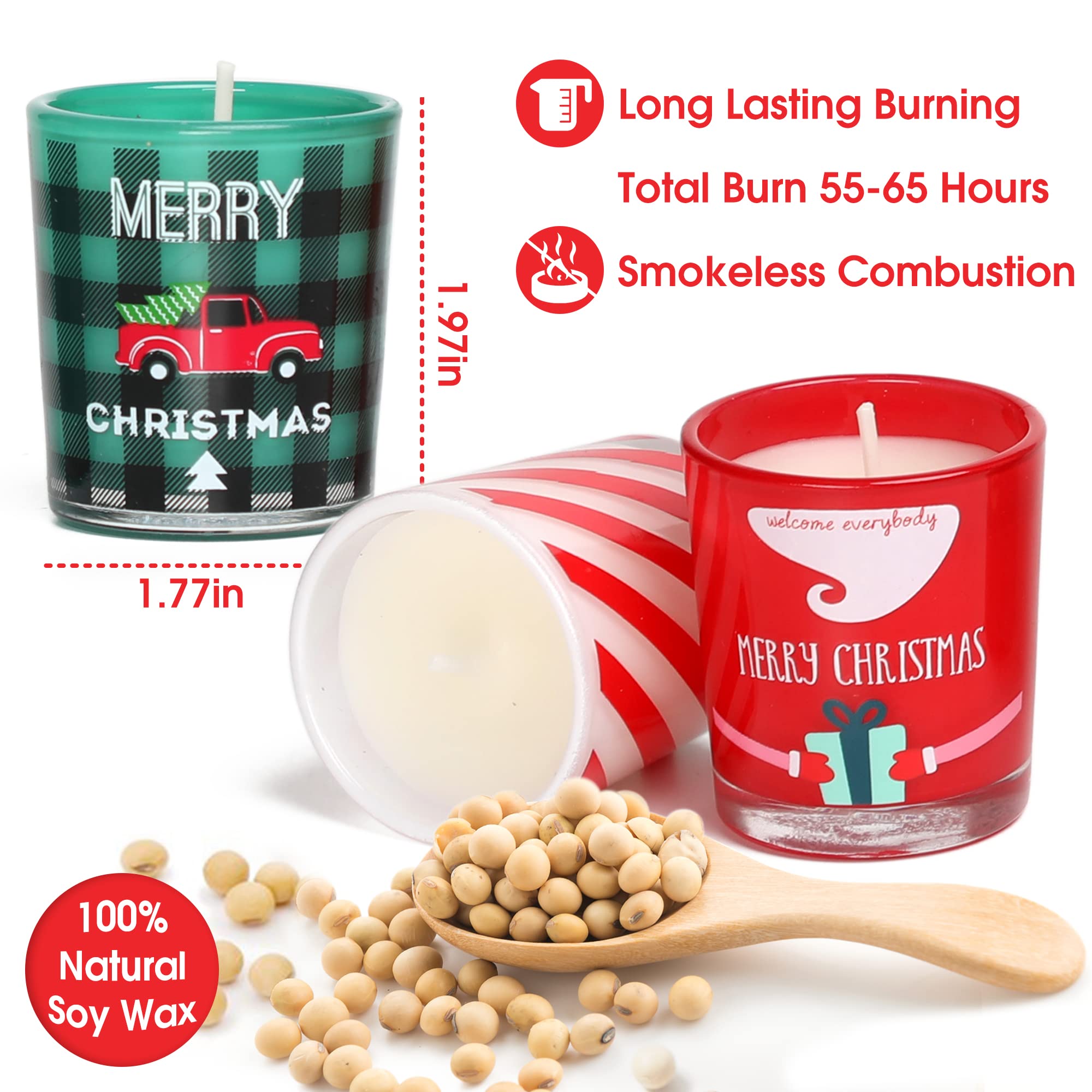 12 Days Christmas Scented Candles Gift Set for Women Advent Calendar Candle Gift 12PCS 1 oz Soy Wax Candles Christmas Birthday G