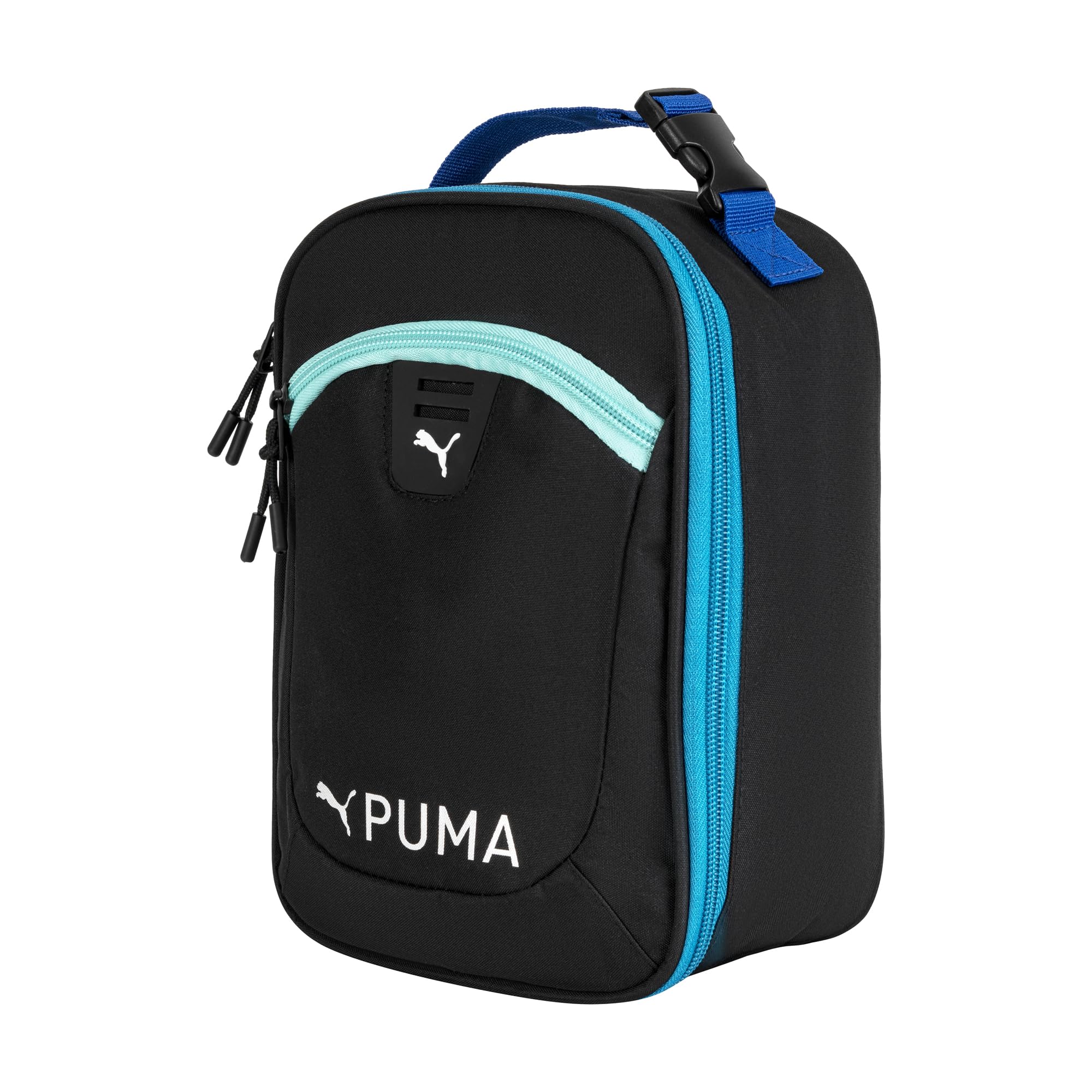 PUMA Unisex Kids Rally Lunch Box, Black/Vivid Blue/Aquatic, Small
