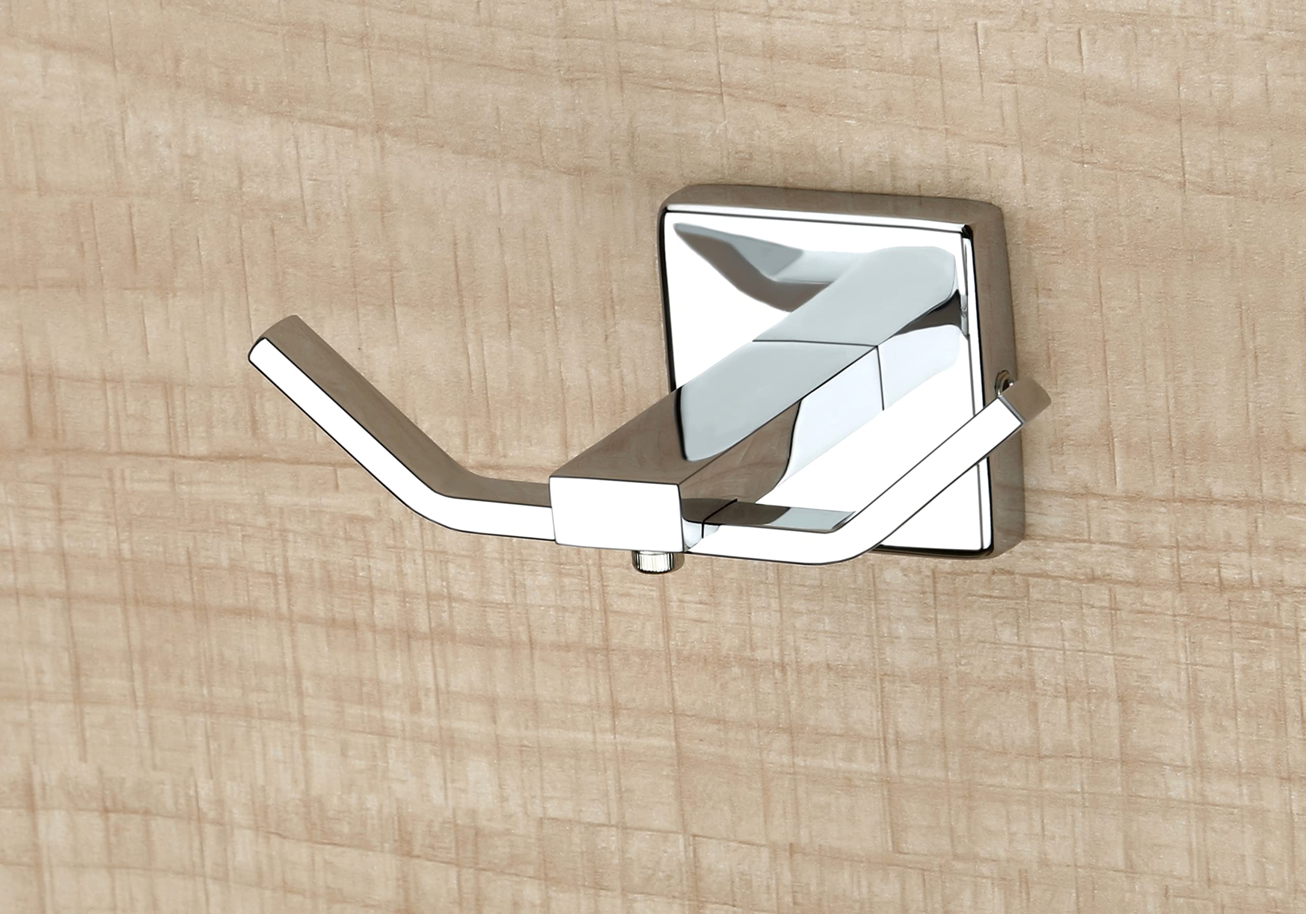 Istar Stainless Steel (Ss) Unbreakable Double Square Shaped Hook (2 Pin) Bathroom Hooks Cloth Hanger Wall Hook Door Robe Hooks F