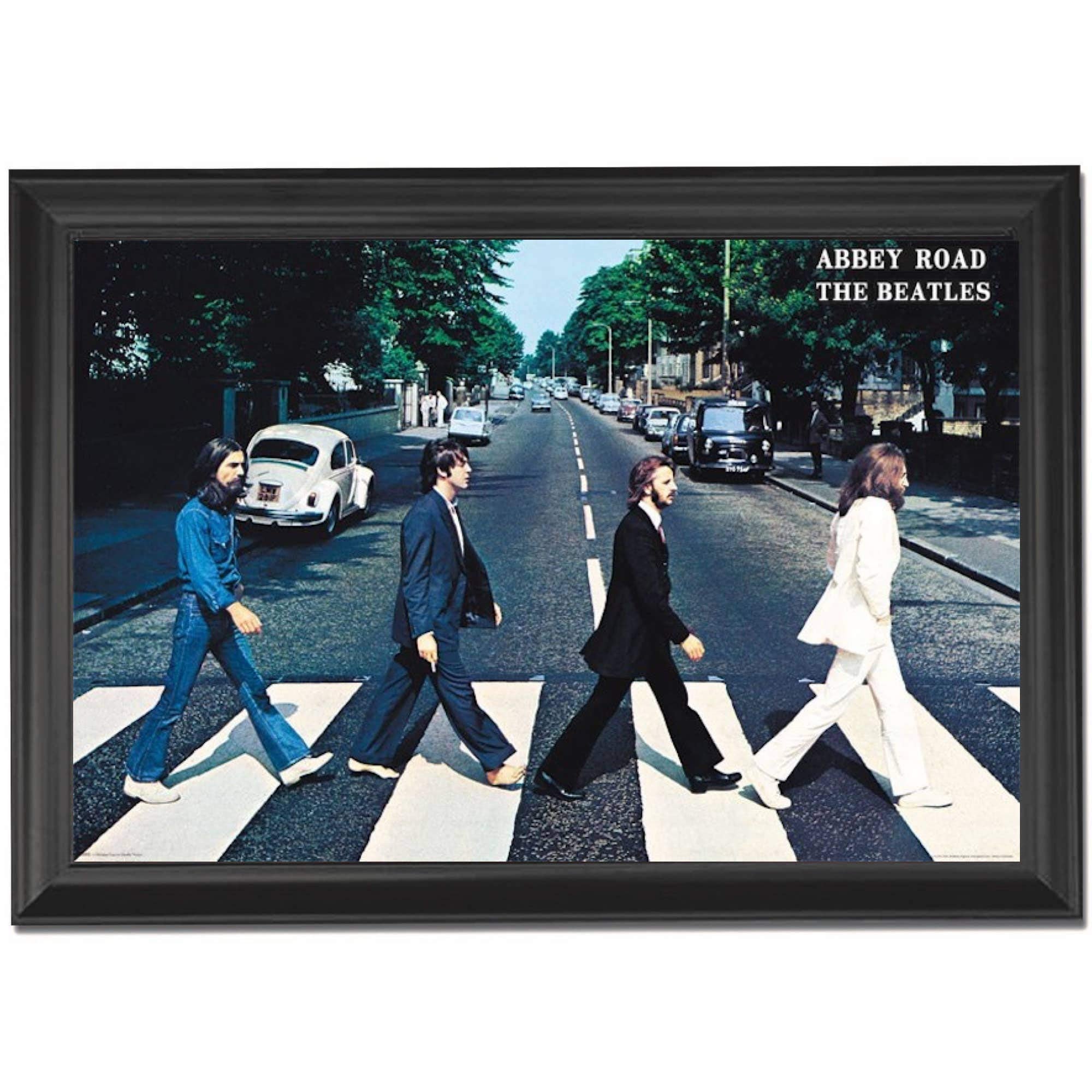 The Beatles Abbey Road Album Wall Art Decor Print | 24X36 Inches | Canvas/Painting Like Textured Print & Posters