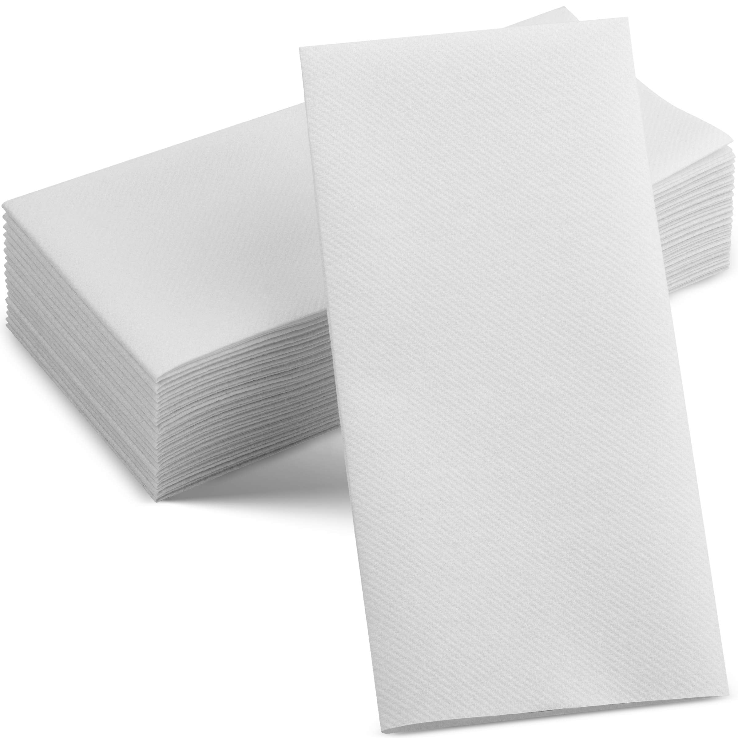 Servietto Disposable Linen-Feel Guest Towels [Pack Of 100] - Disposable Cloth-Like Hand Towels - Soft And Absorbent Paper Napkin