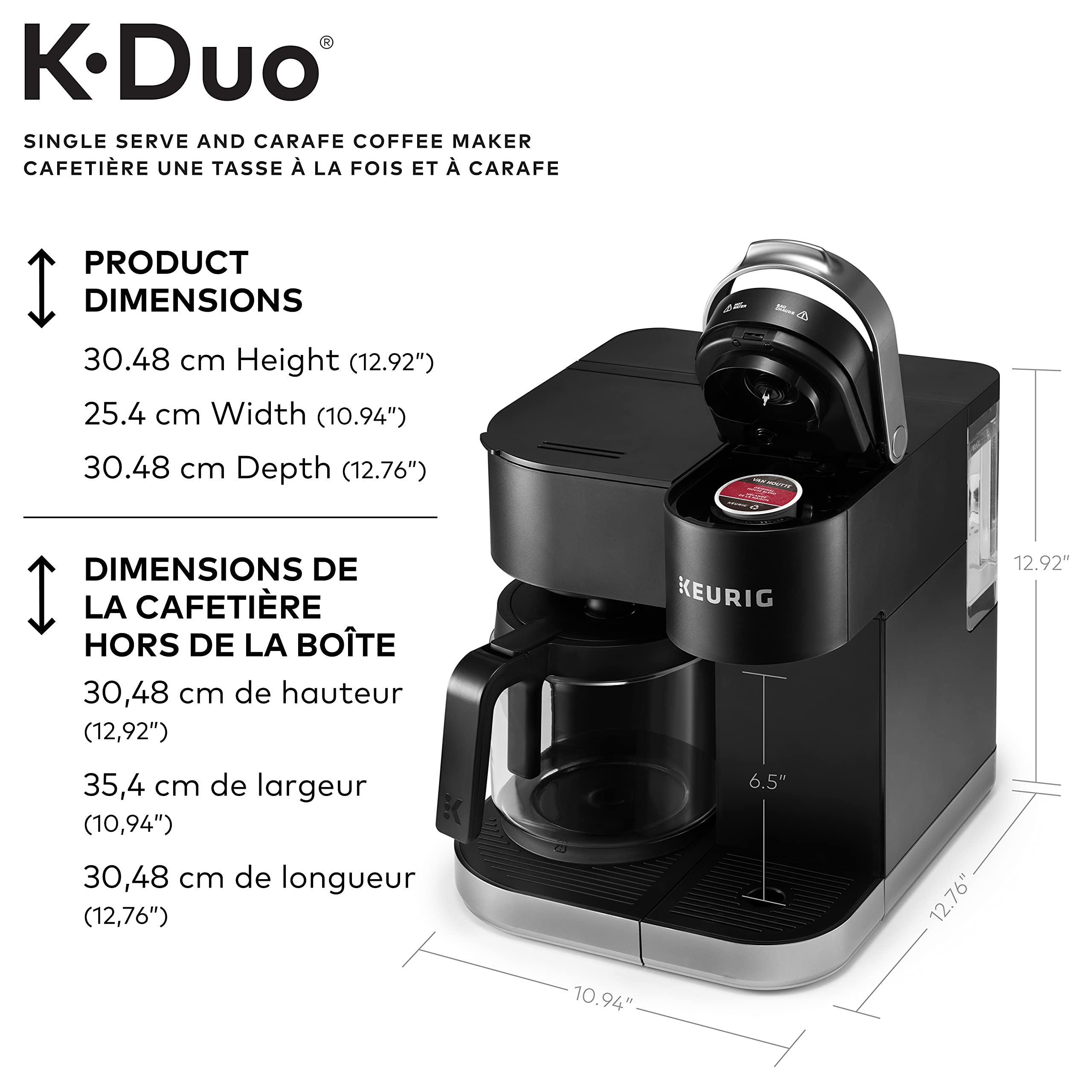 K-Duo Single Serve And Carafe Coffee Maker