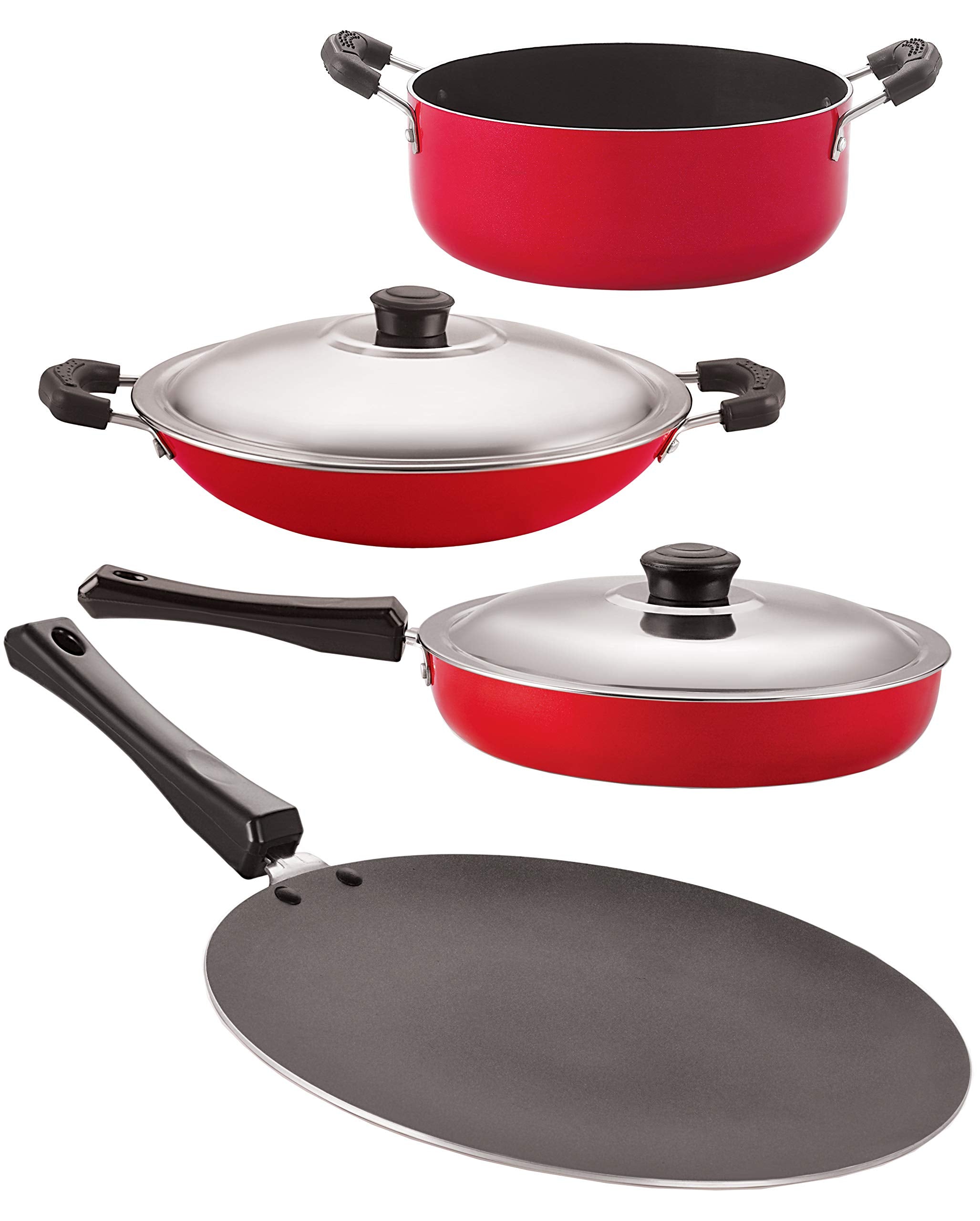 Nirlon NonStick Aluminium Bpa Free Odor Proof Kitchen Essential Combo Set Offer 4 Piece
