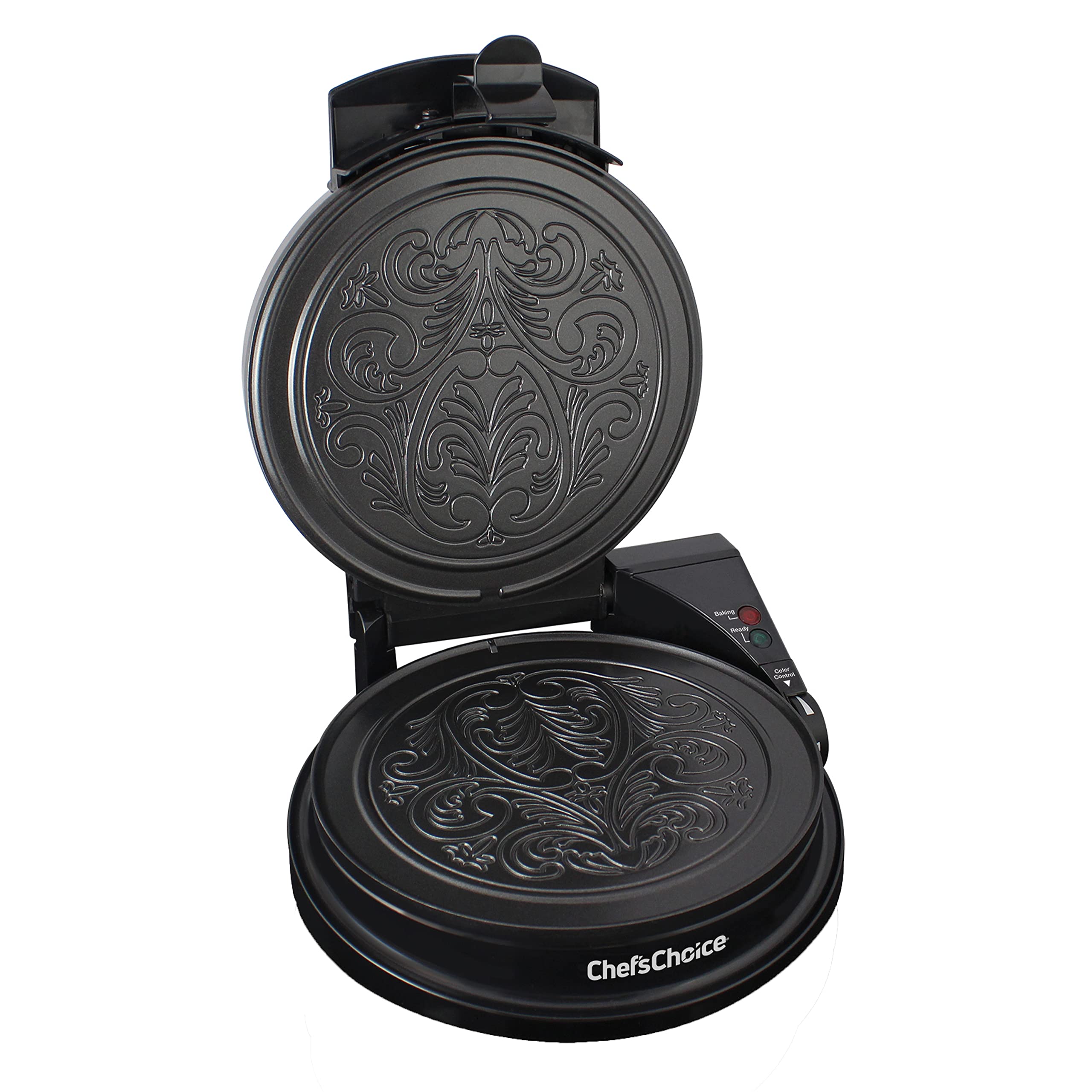 ChefsChoice KrumKake Maker Features Nonstick Surface and Instant Heat Recovery with Temperature Control and Ready Light, Includ