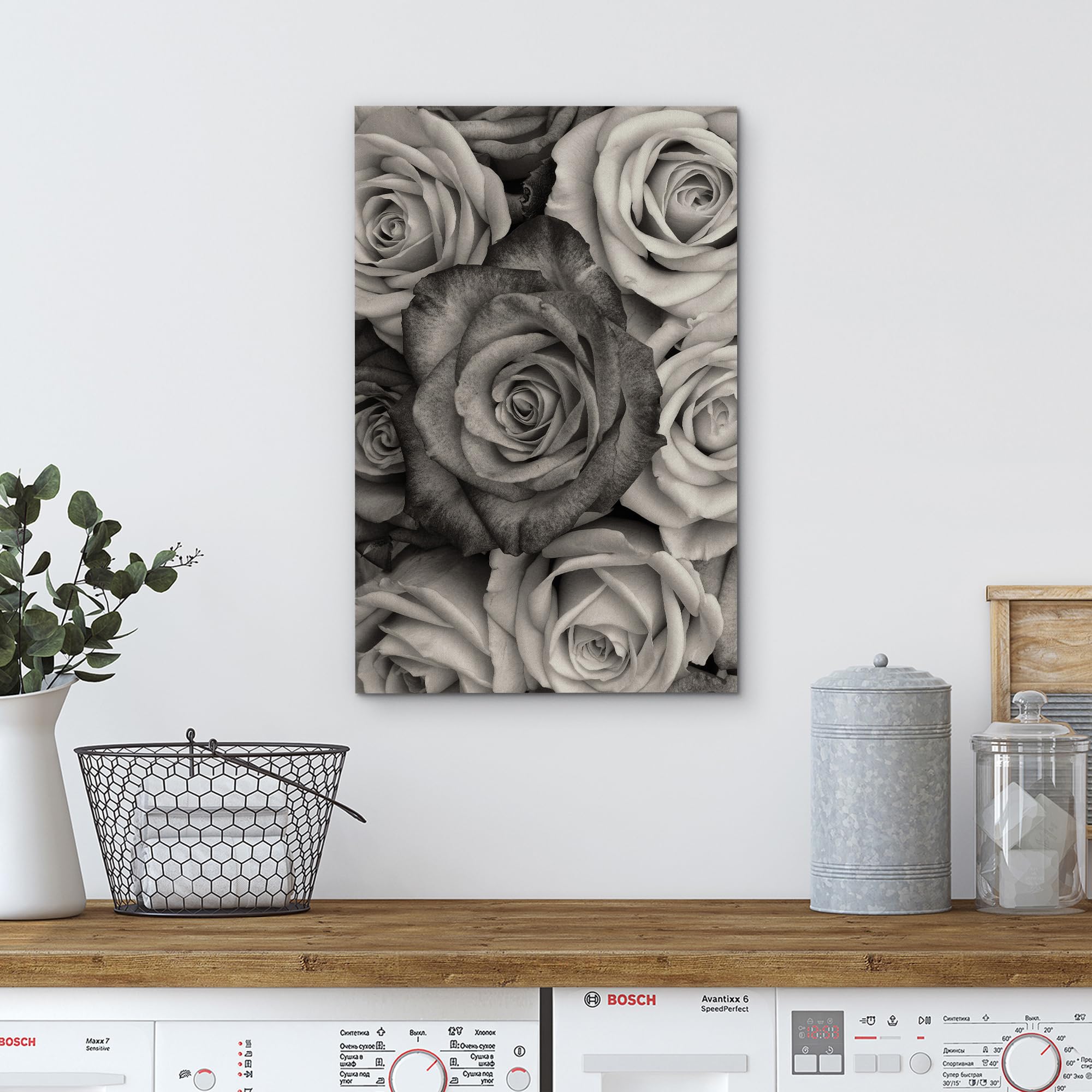 Wall26 Canvas Print Wall Art Premium Monochromatic Roses Gallery Wrapped Luxurious Floral Nature Wilderness Photography Modern A