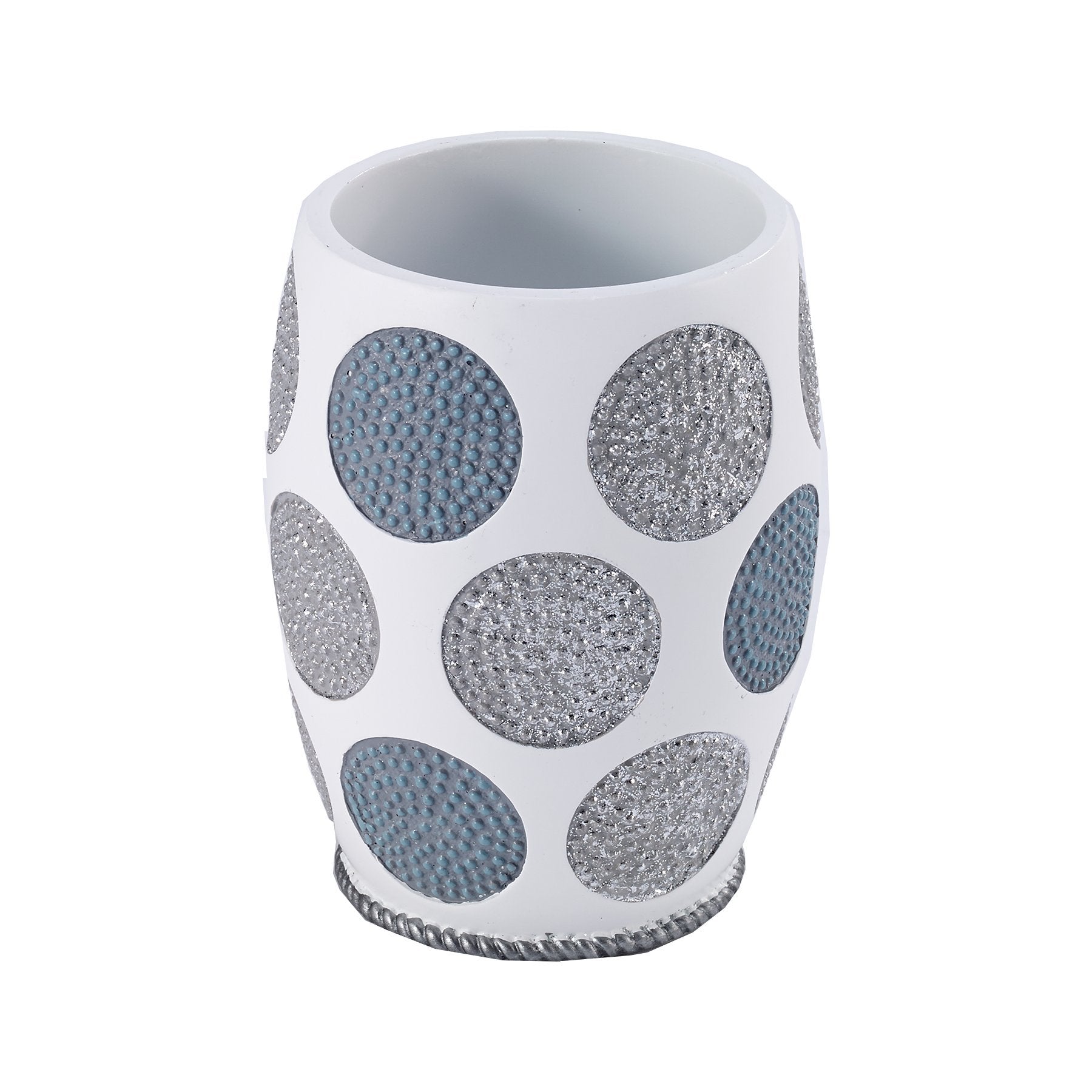 Avanti Linens - Tumbler, Countertop Organzier, Stylish Bathroom Accessories (Dotted Circles Collection)