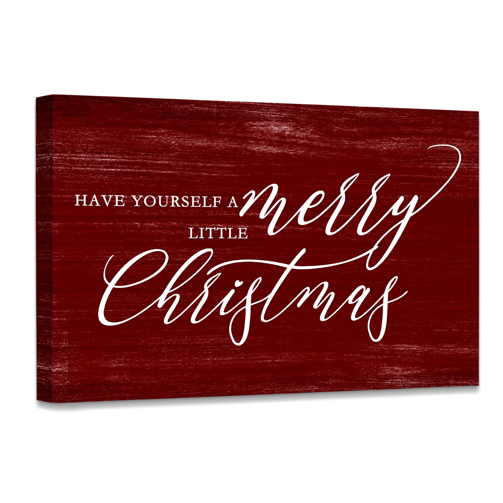 WODMIS Christmas Wall Decor Framed Canvas Wall Art,Wall Art For Living Room,Merry Christmas Sign Canvas Wall Art Home Decoration