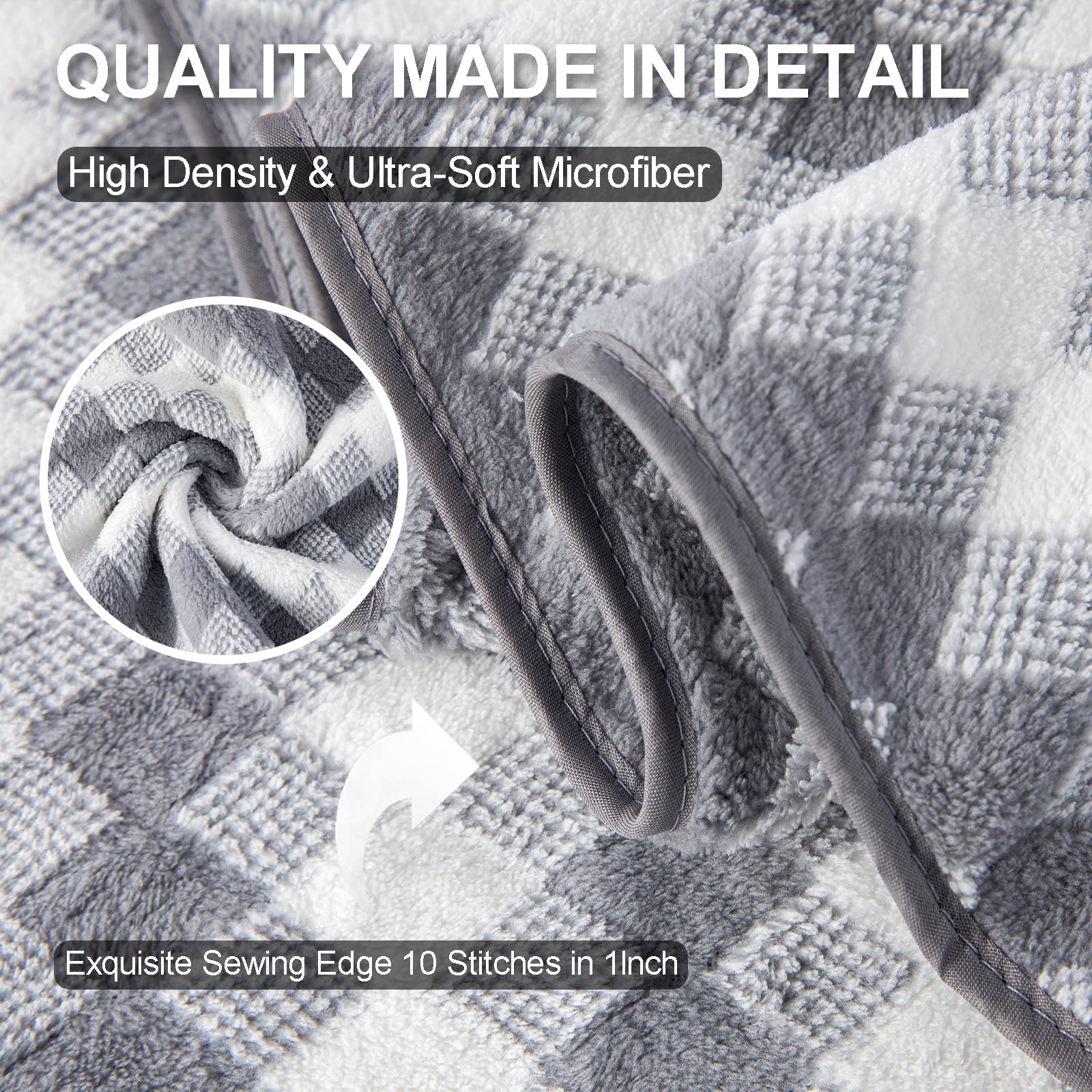 Gray Hand Towels Set 2 Pack-16?31?Ultra Soft Microfibers Bathroom Towel Set Highly Absorbent Quick Dry Luxury Premium Towel Lightweight Cozy Durable Hand Towel Collection Hotel Spa Gym Kitchen