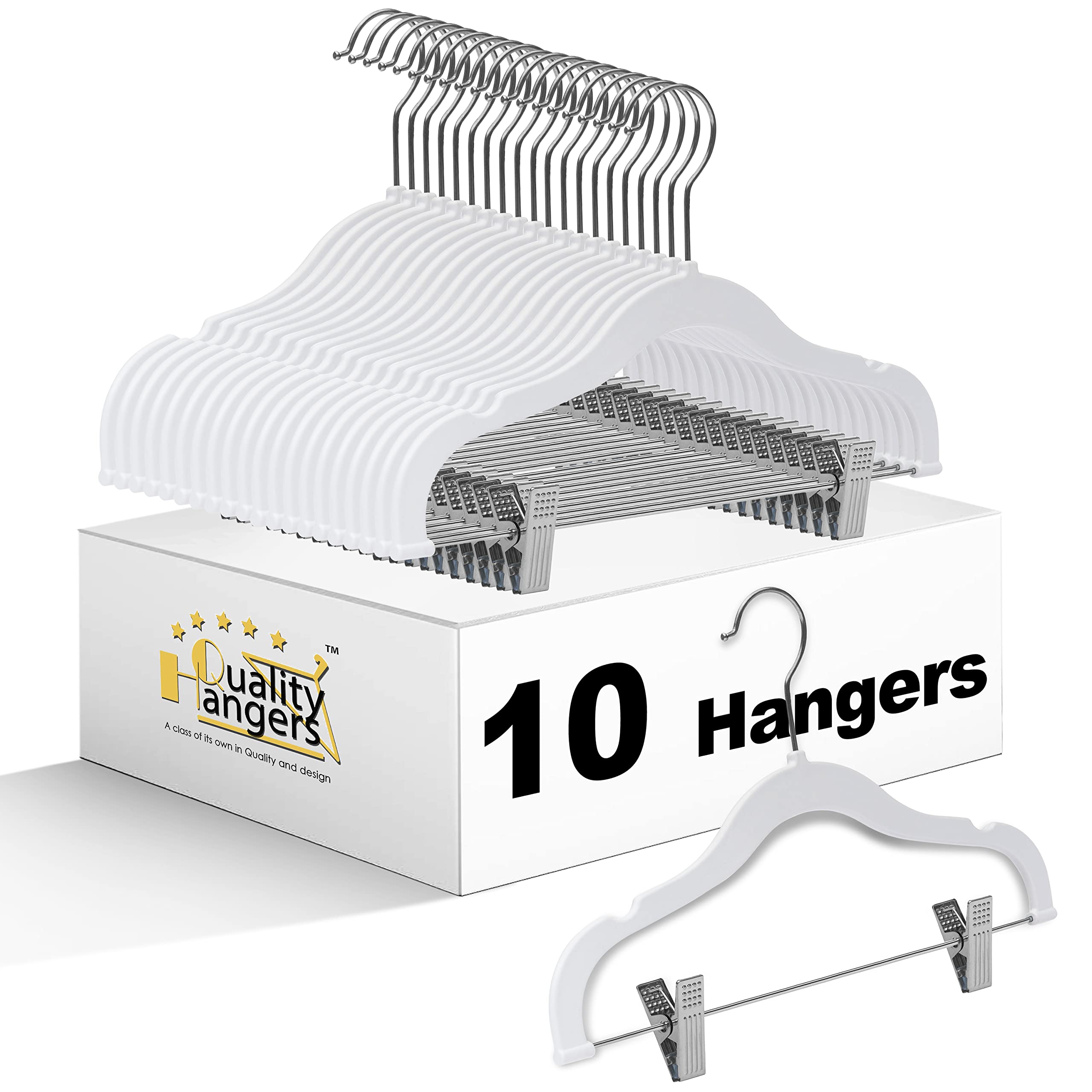 Quality Kids Children Plastic Non Velvet Non-Flocked Thin Compact Skirt Pant Coat Hangers With Metal Clips For Skirts Pants Blou