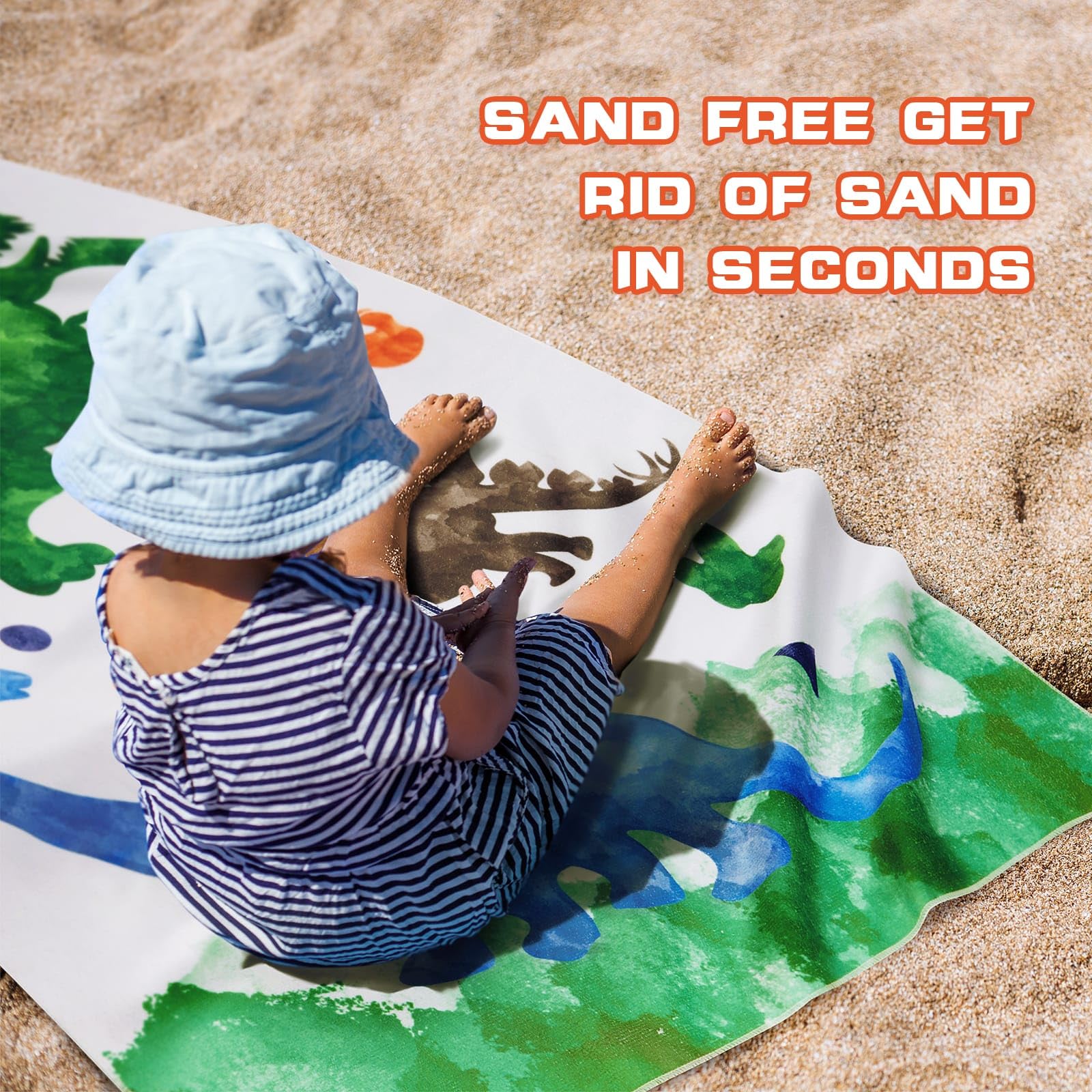 WERNNSAI Dinosaur Beach Towel - Watercolor Dino 30