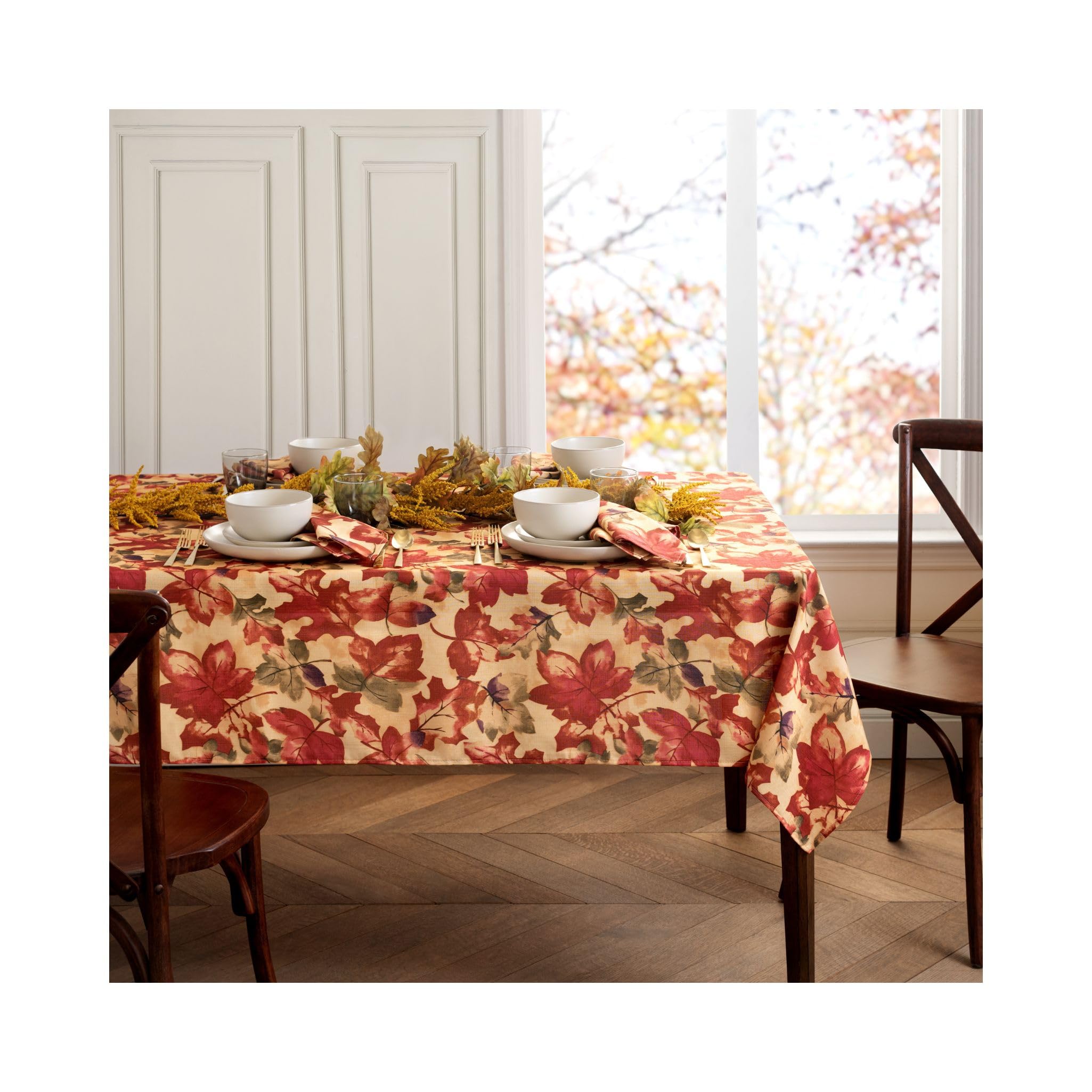 Elrene Home Fashions Harvest-Festival Fall Printed Tablecloth, 52'' X 70'', Oblong