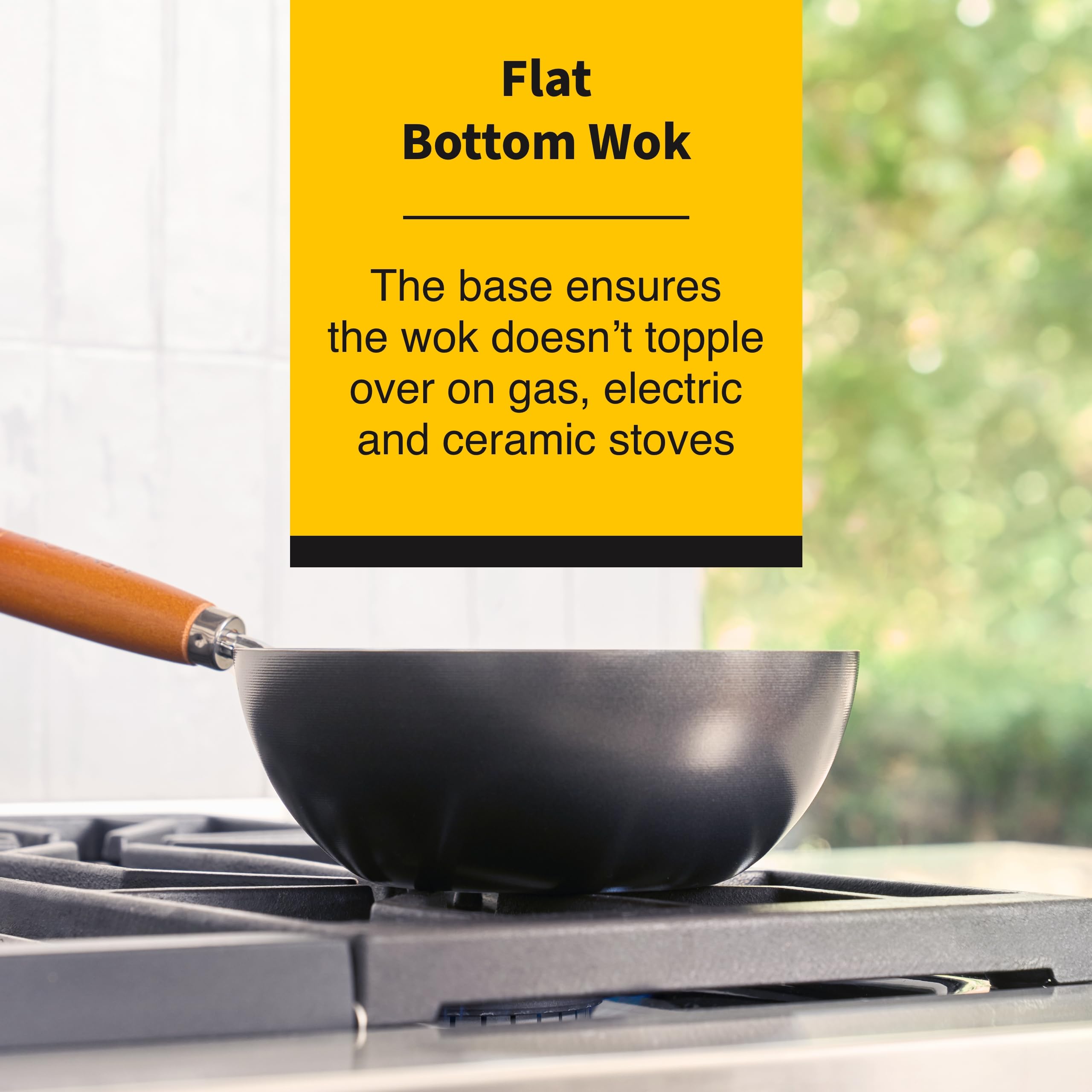 Ken Hom 8" Nonstick Mini Wok, Carbon Steel, Model KH320001U - Ideal for Stir-Frying and Cooking.