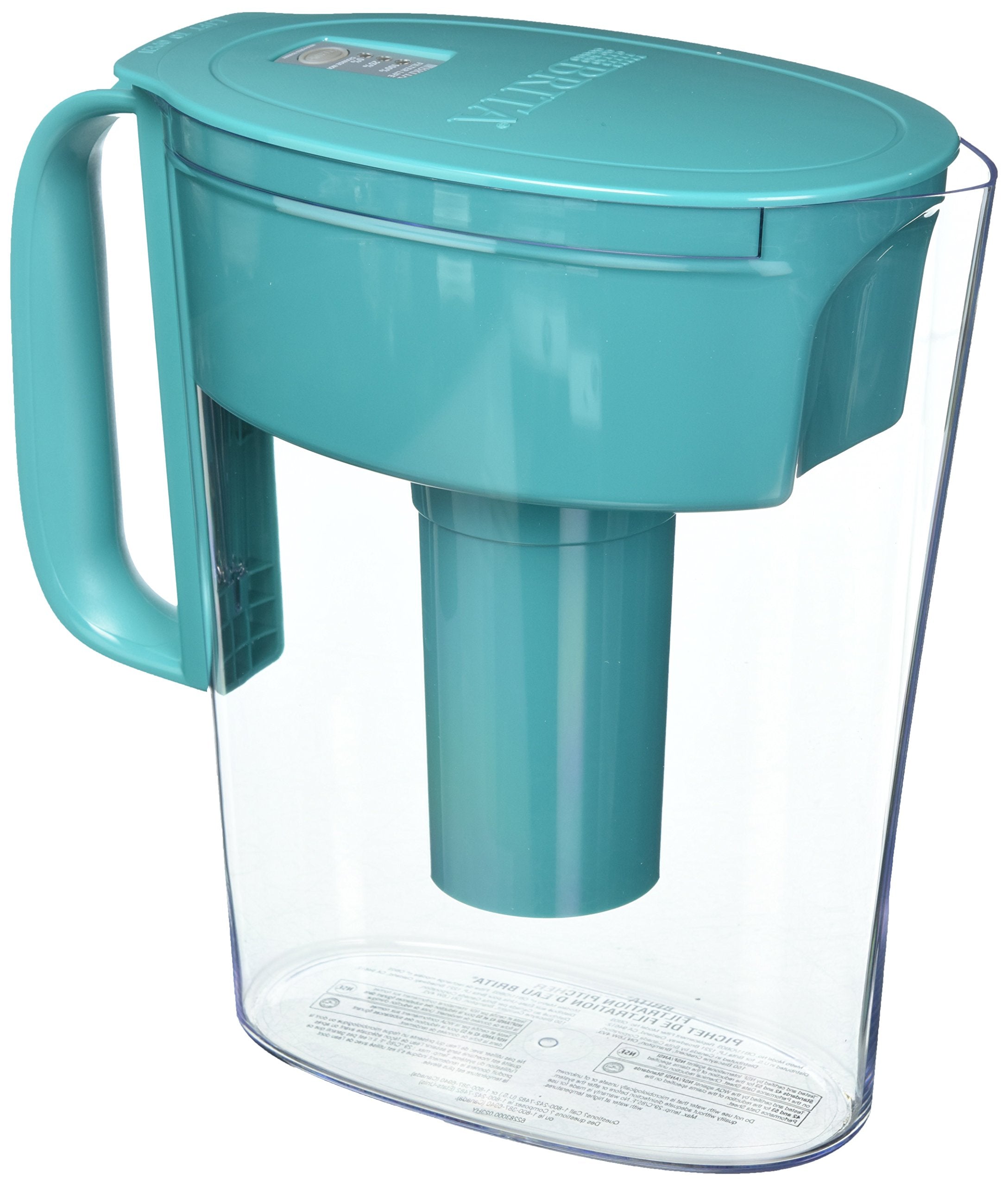 Brita Water Filter Pitcher For Tap And Drinking Water With 1 Standard Filter, Lasts 2 Months, 6-Cup Capacity, Bpa Free, Turquois
