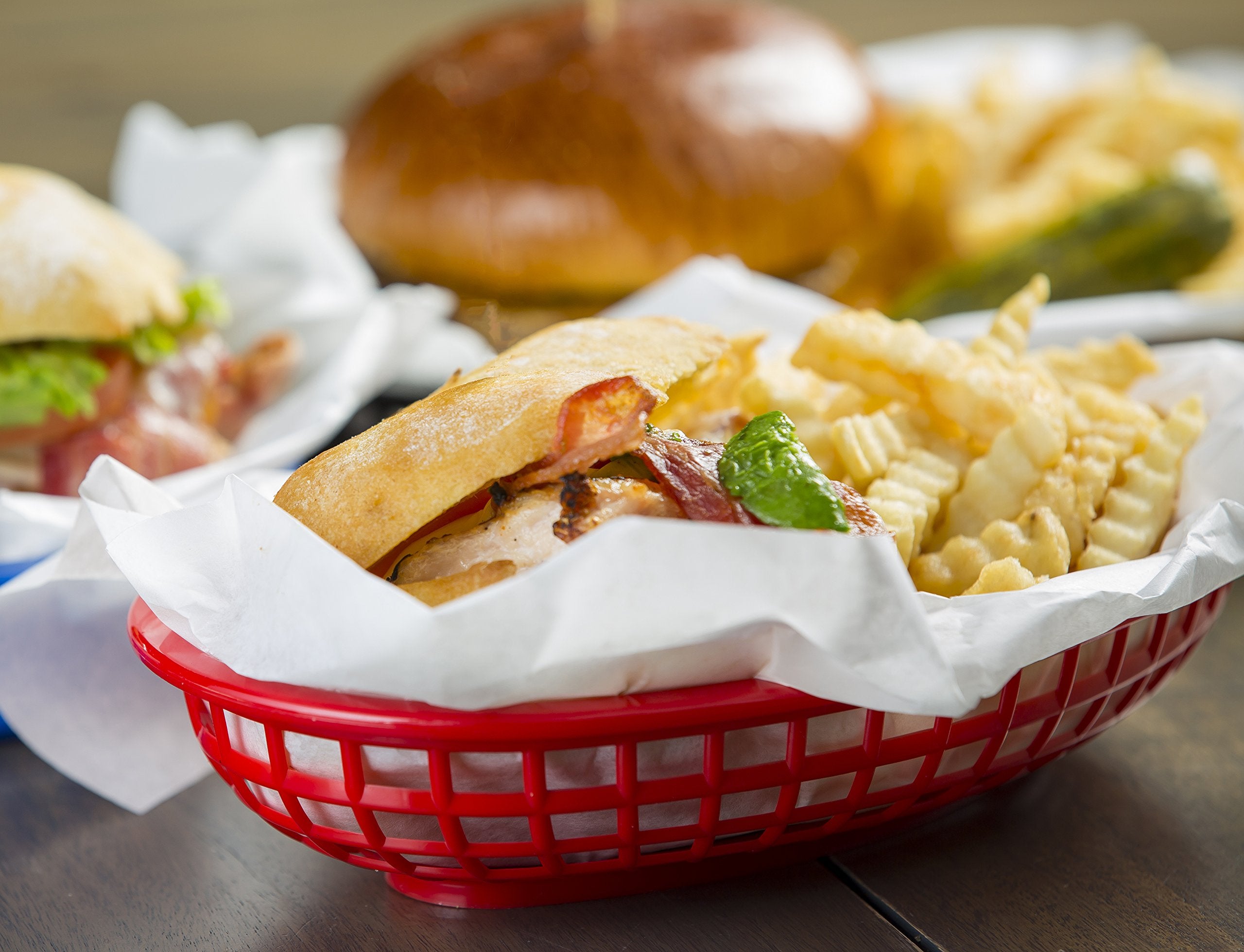 Food Bskts Plstc Rd/Ylw (Pack Of 1)