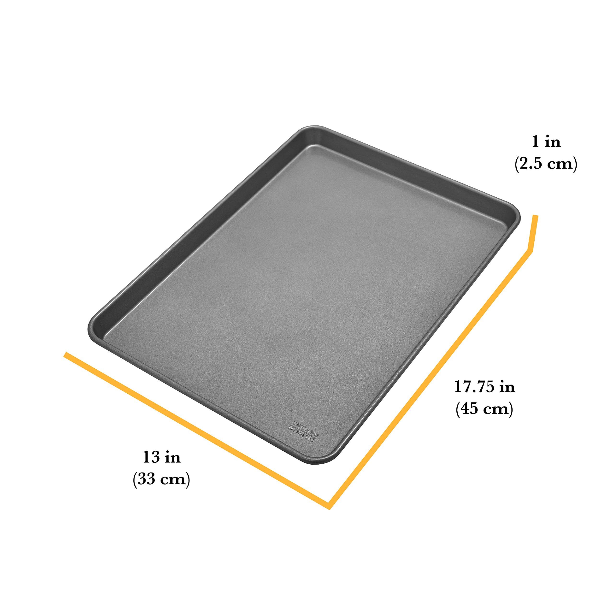 Chicago Metallic Commercial II Non-Stick Cooking/Baking Sheet  17 by 12.25  Silver