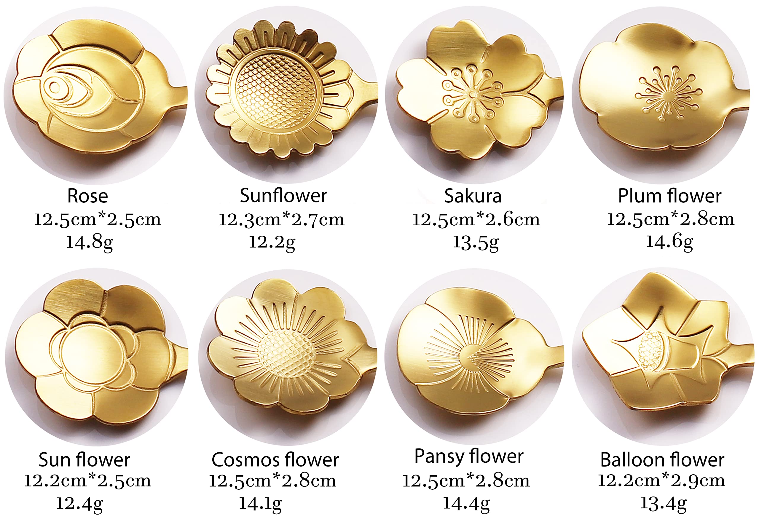 16 Pcs Teaspoon Gold Tea Spoons, Esrise Stainless Steel Coffee Dessert Spoon, Cute Demitasse Spoon For Drink Milkshake (Gold)
