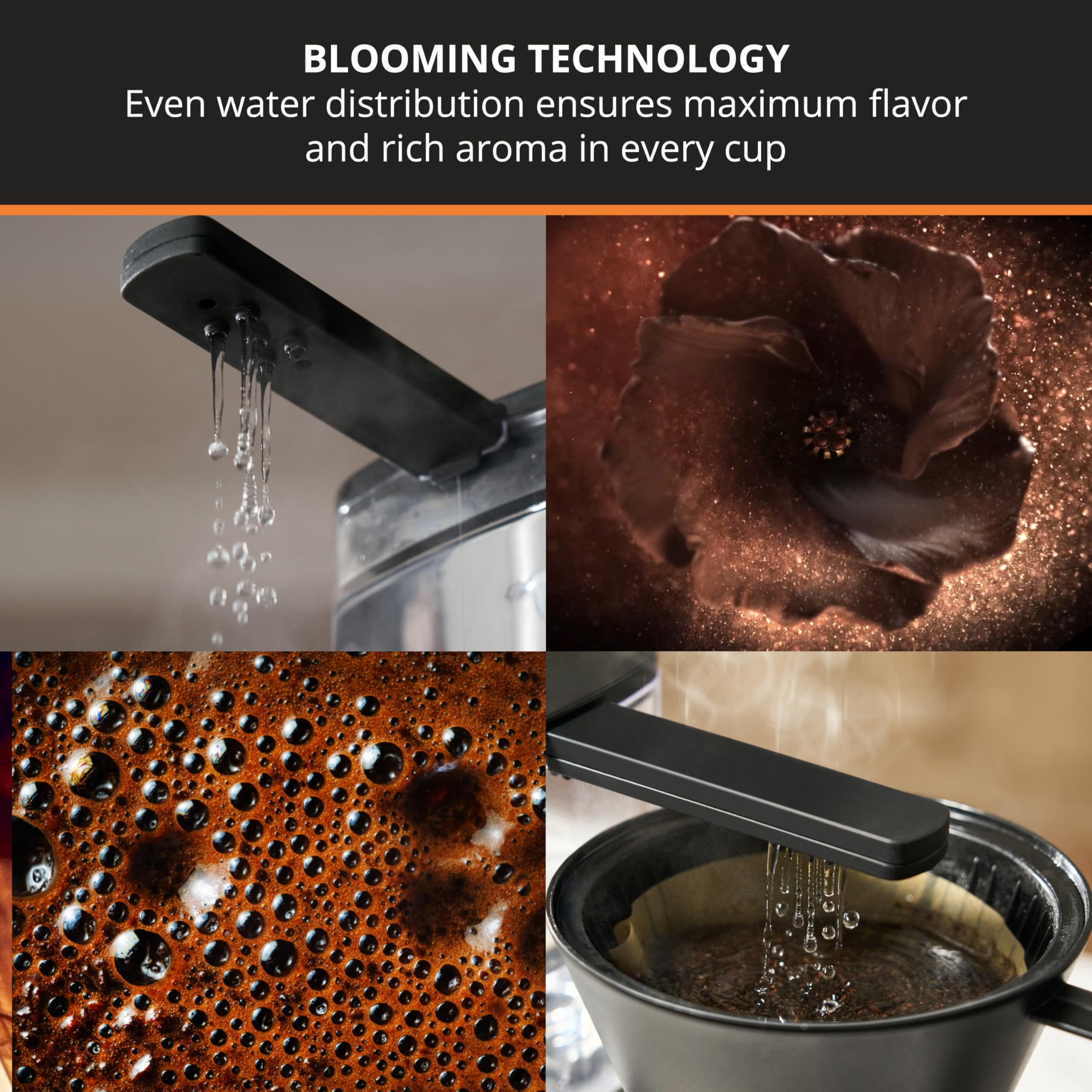 KRUPS Essential Brewer 8 Cup Drip Coffee Maker Machine, SCA-Certified, Blooming Technology, Barista-Quality, Pour Over Coffee Ma