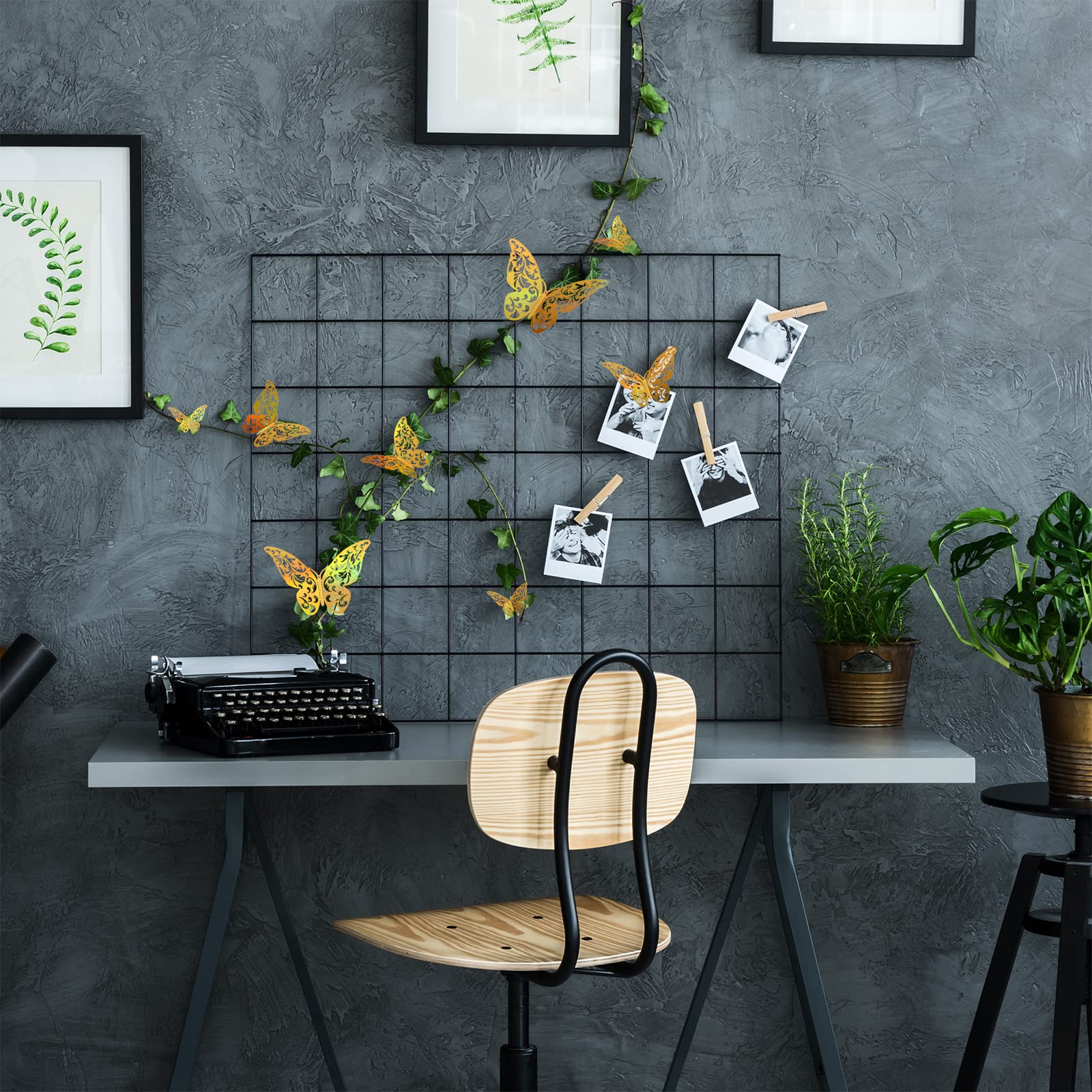 Somotersea 24Pcs 3D Butterfly Wall Decor Removable Butterfly Decals Monarch Butterfly Stickers For Girls Kids Bedroom Decoration