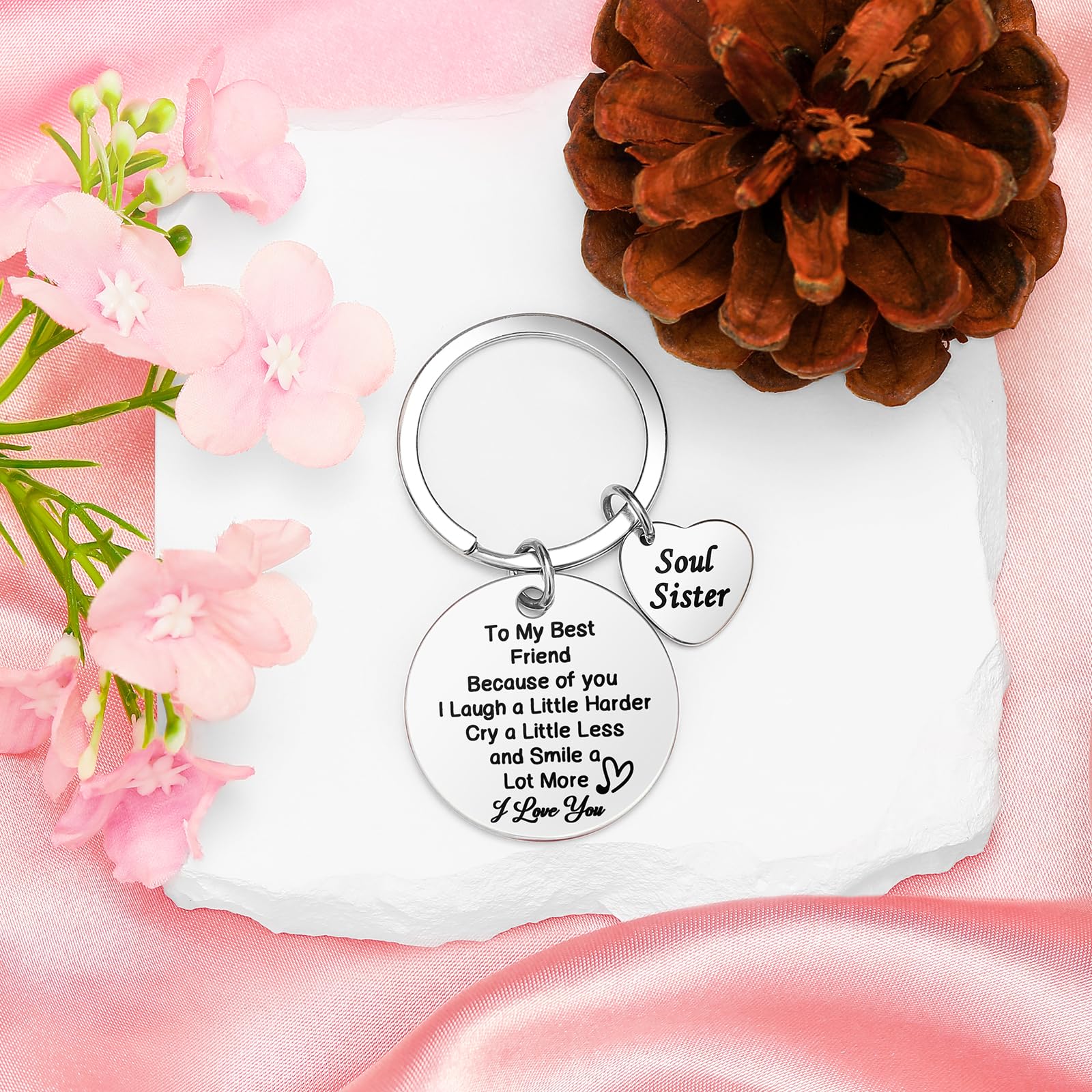 Looca Best Friend Gift Basket - Unique Pink Birthday Gift for Women, BFF, Friendship