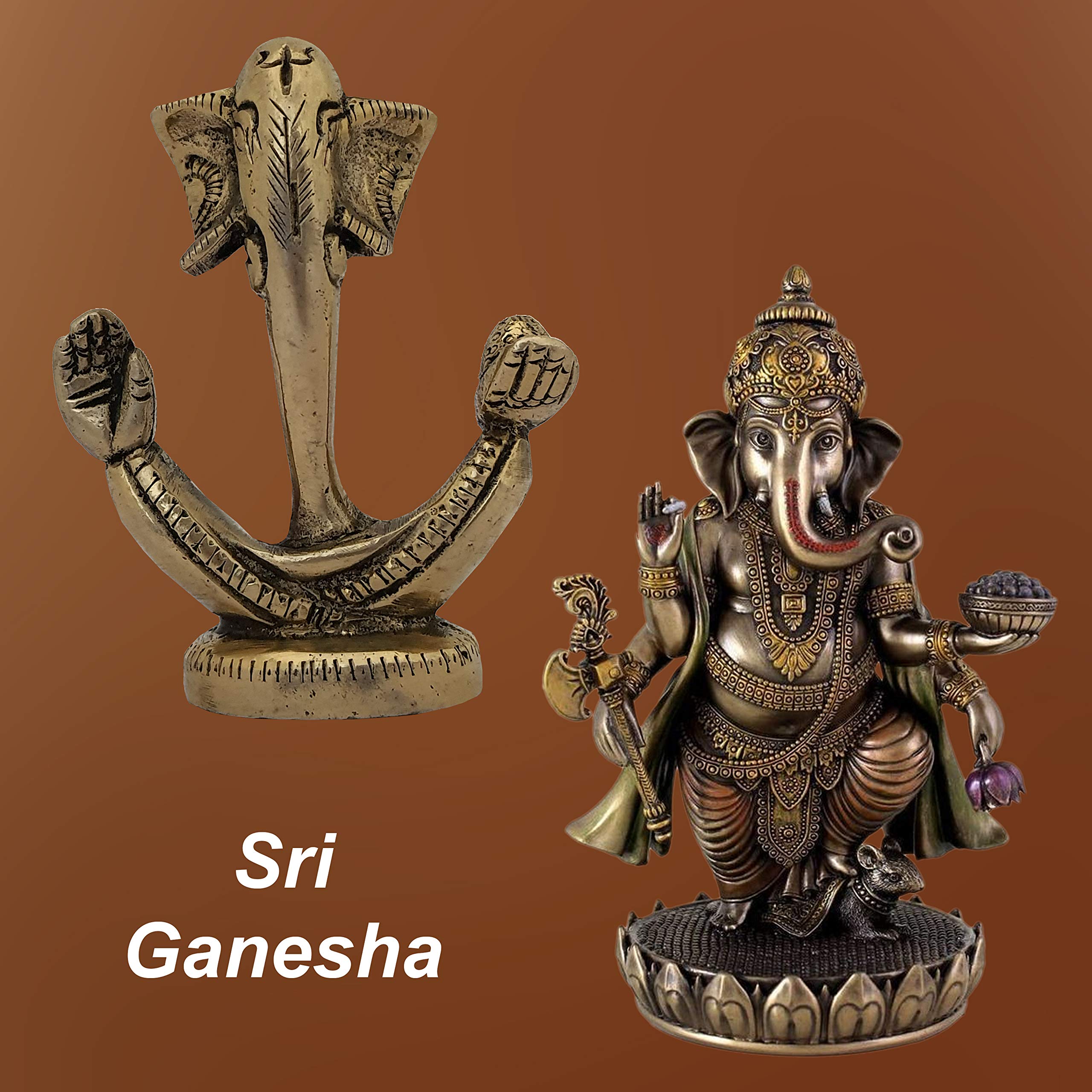 Divya Mantra Ganesh Idol Home Temple Decor Mandir Room Decoration Accessories Indian Hindu Lord Shri Ganesha Ji Diwali Pooja Gan