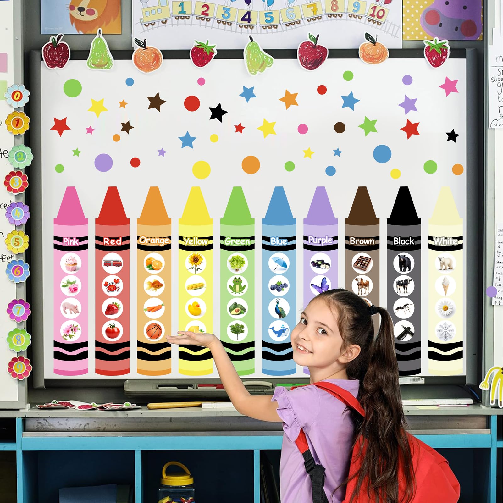 Color Wall Decals Kids Nursery Wall Stickers Color Educationnal Wall Decals Peel And Stick Classroom Wall Sticker Colorful Bulle