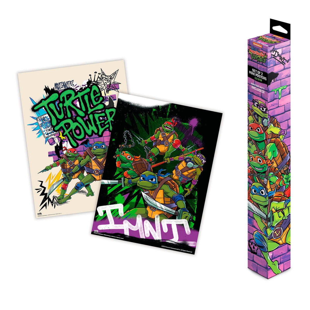 Grupo Erik Poster - Teenage Mutant Ninja Turtles - Set Of 2 Mini Posters 15 X 20.5 Inches / 38 X 52 Cm - Art Poster Shipped Roll