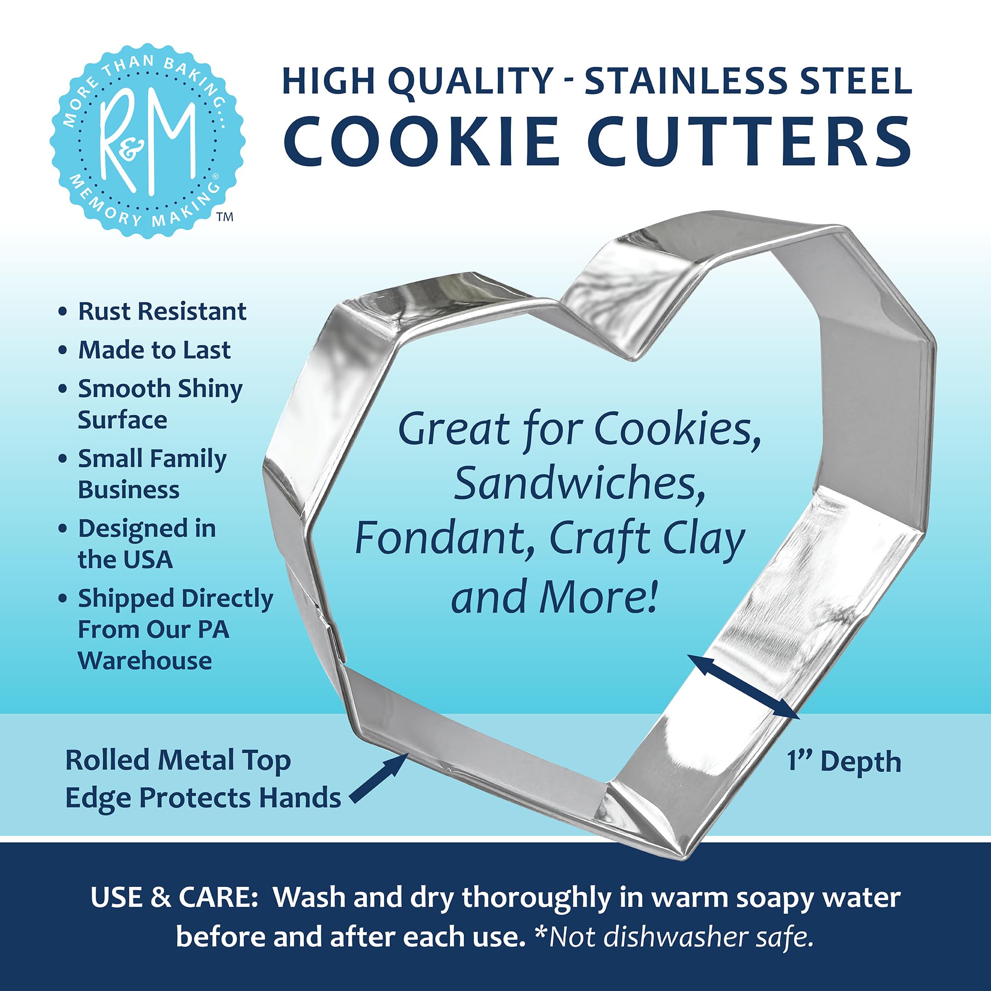 R&M Cardinal 4.5'' Cookie Cutter In Durable, Economical, Tinplated Steel