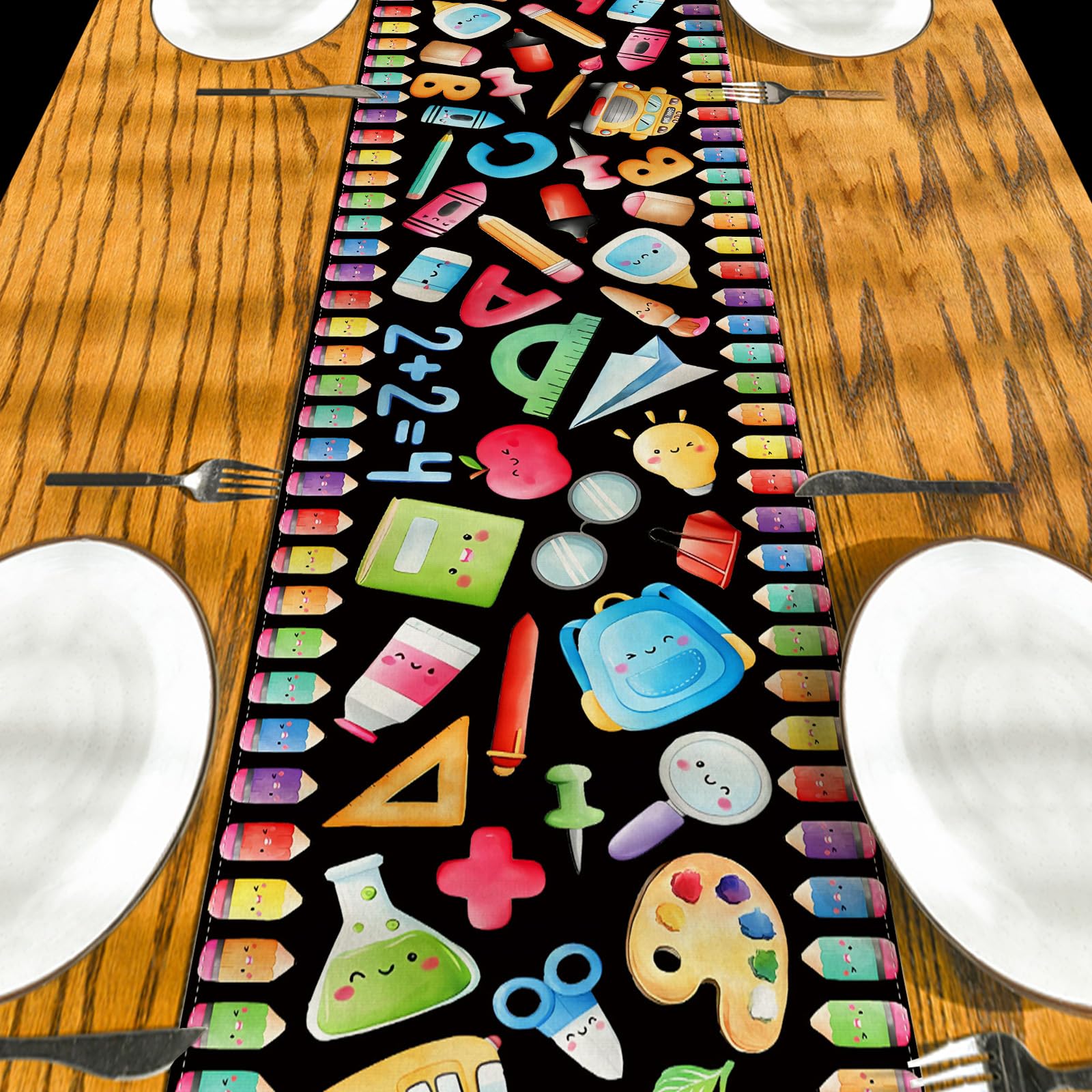 Back To School Decorations First Day Of School Table Runner Welcome Back To School Table Runner School Bus Welcome Back To Schoo