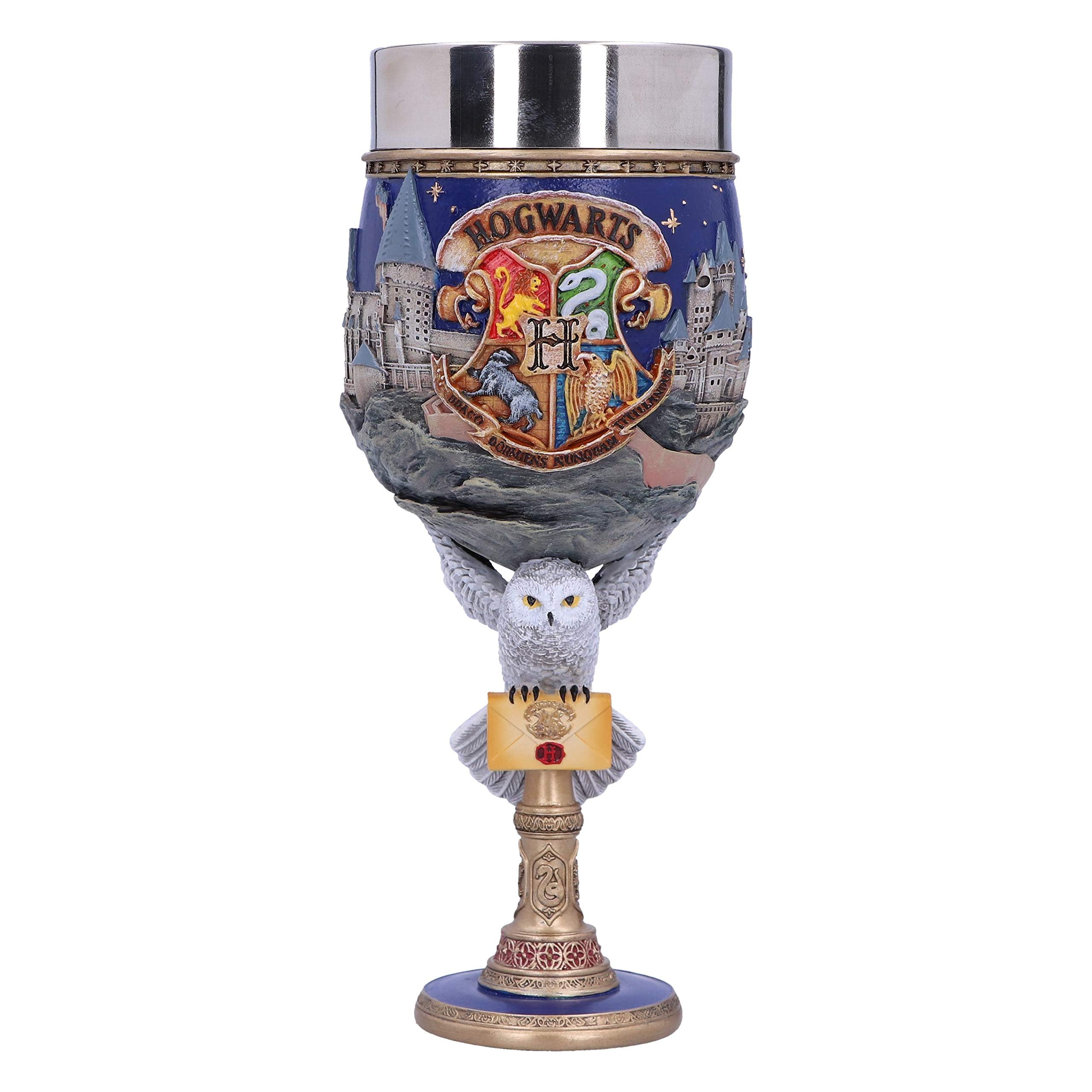 Nemesis Now Harry Potter Hogwarts School Of Witchcraft And Wizardry Collectible Goblet, 1 Count (Pack Of 1), Blue