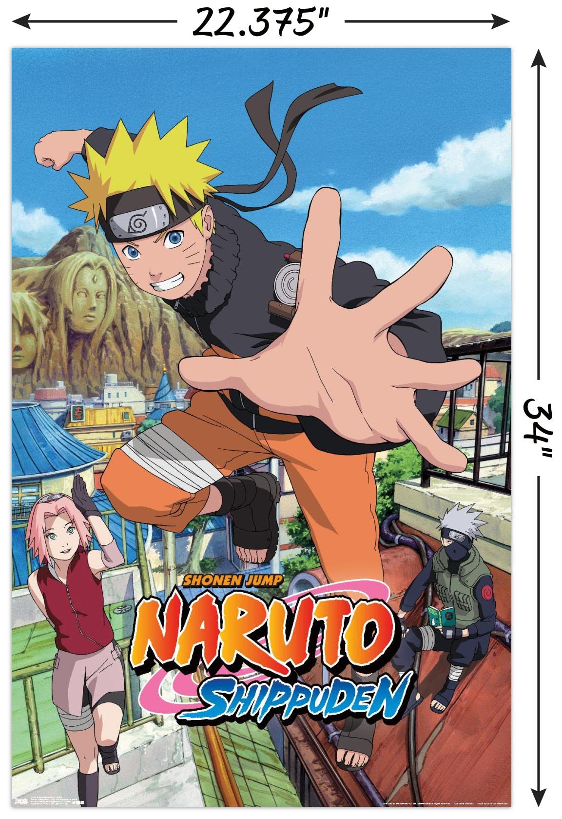 Trends International Naruto Shippuden - Jump Wall Poster, 22.375'' X 34'', Unframed Version