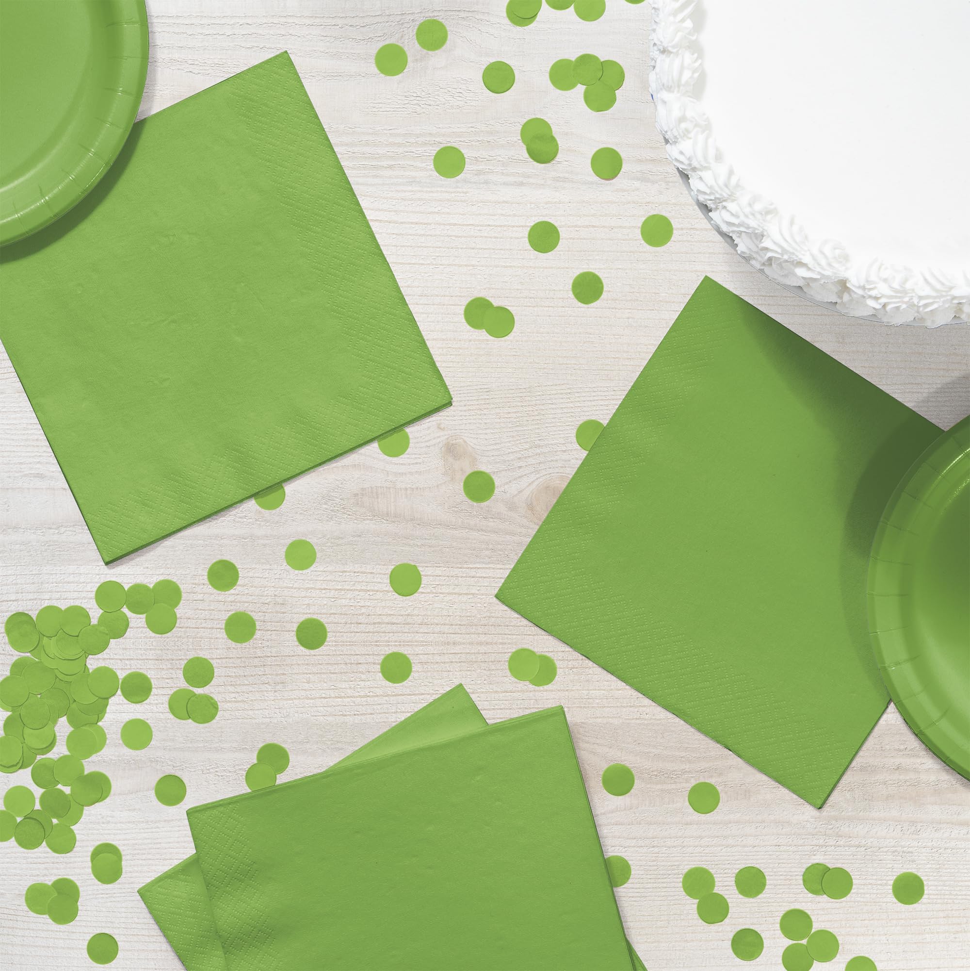 Creative Converting Touch of Color 2-Ply 50 Count Paper Lunch Napkins  Fresh Lime - 663123B