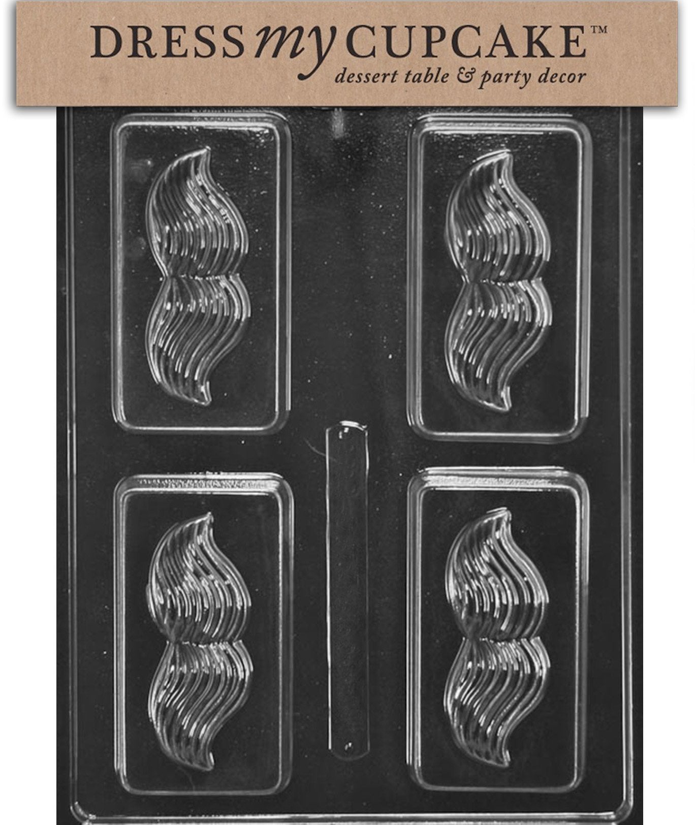 Dress My Cupcake Chocolate Candy Mold, Vintage Mustache Soap Or Candy Bar