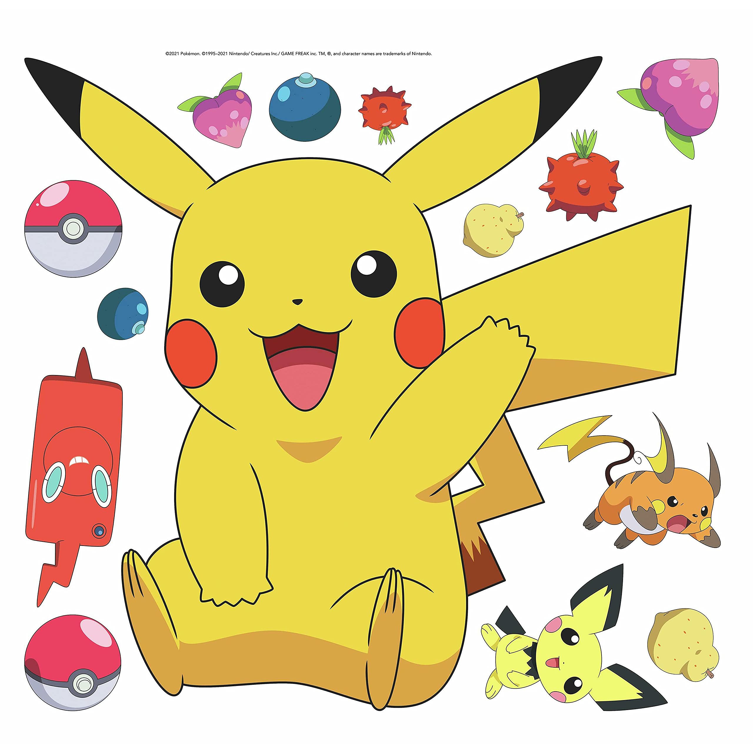 Roommates Rmk4821Gm Pikachu Giant Peel And Stick Wall Decals
