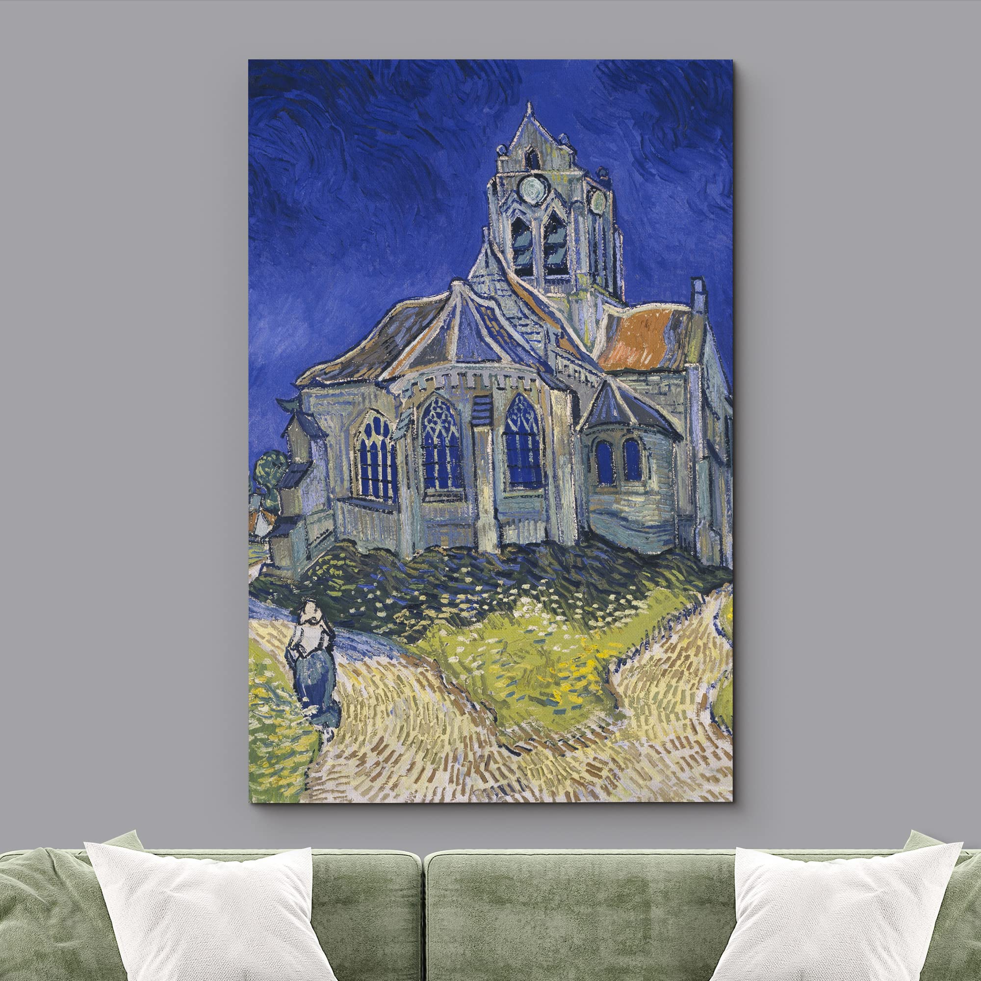 Wall26 Canvas Print Wall Art Valley With Ploughman By Master Artist Vincent Van Gogh Nature Wilderness Illustrations Fine Art Re